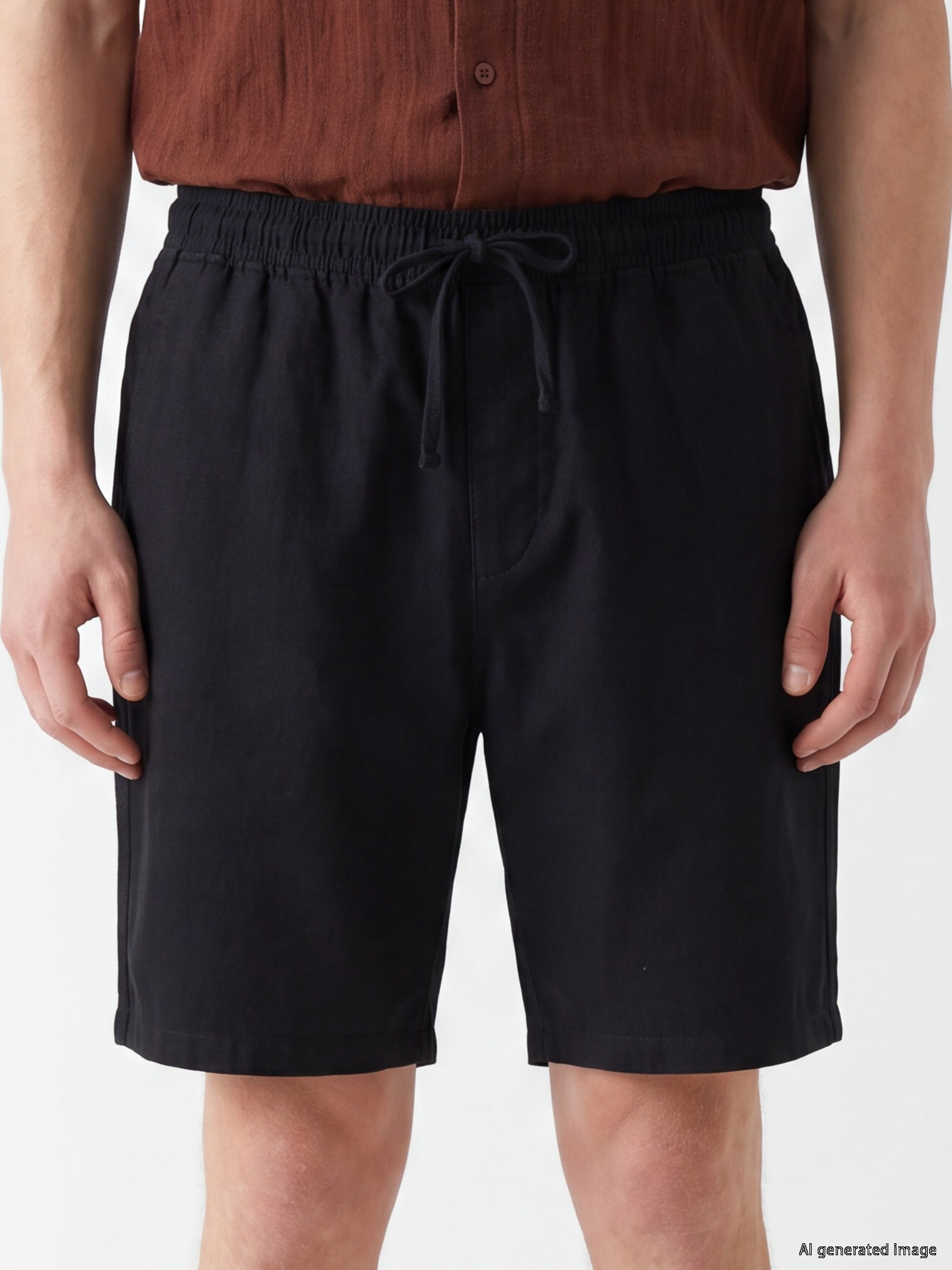XSIDE Regular Fit Keten Görünümlü Erkek Şort görsel 3