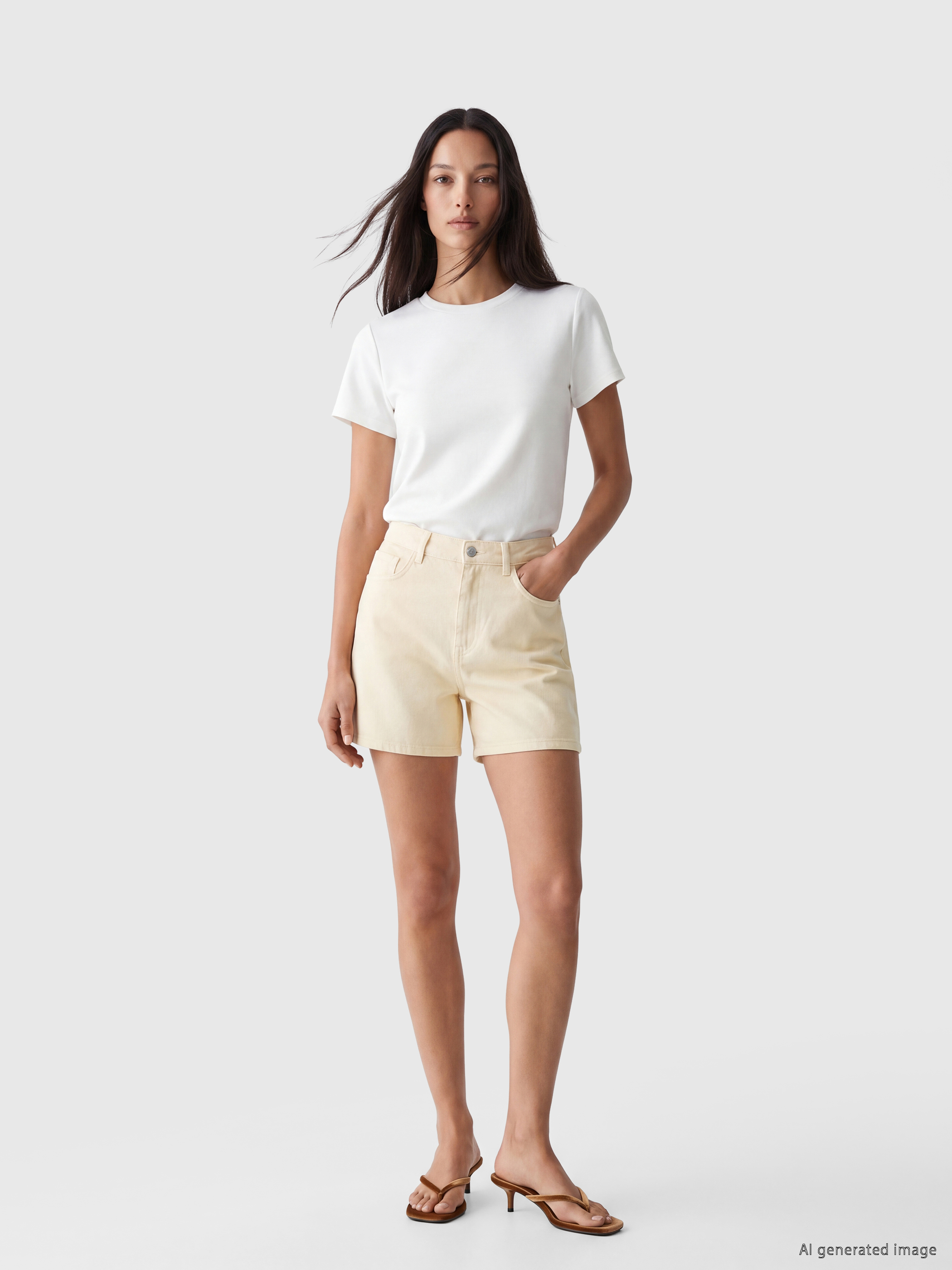 LCWAIKIKI Classic Yüksek Bel Bermuda Kadın Jean Şort