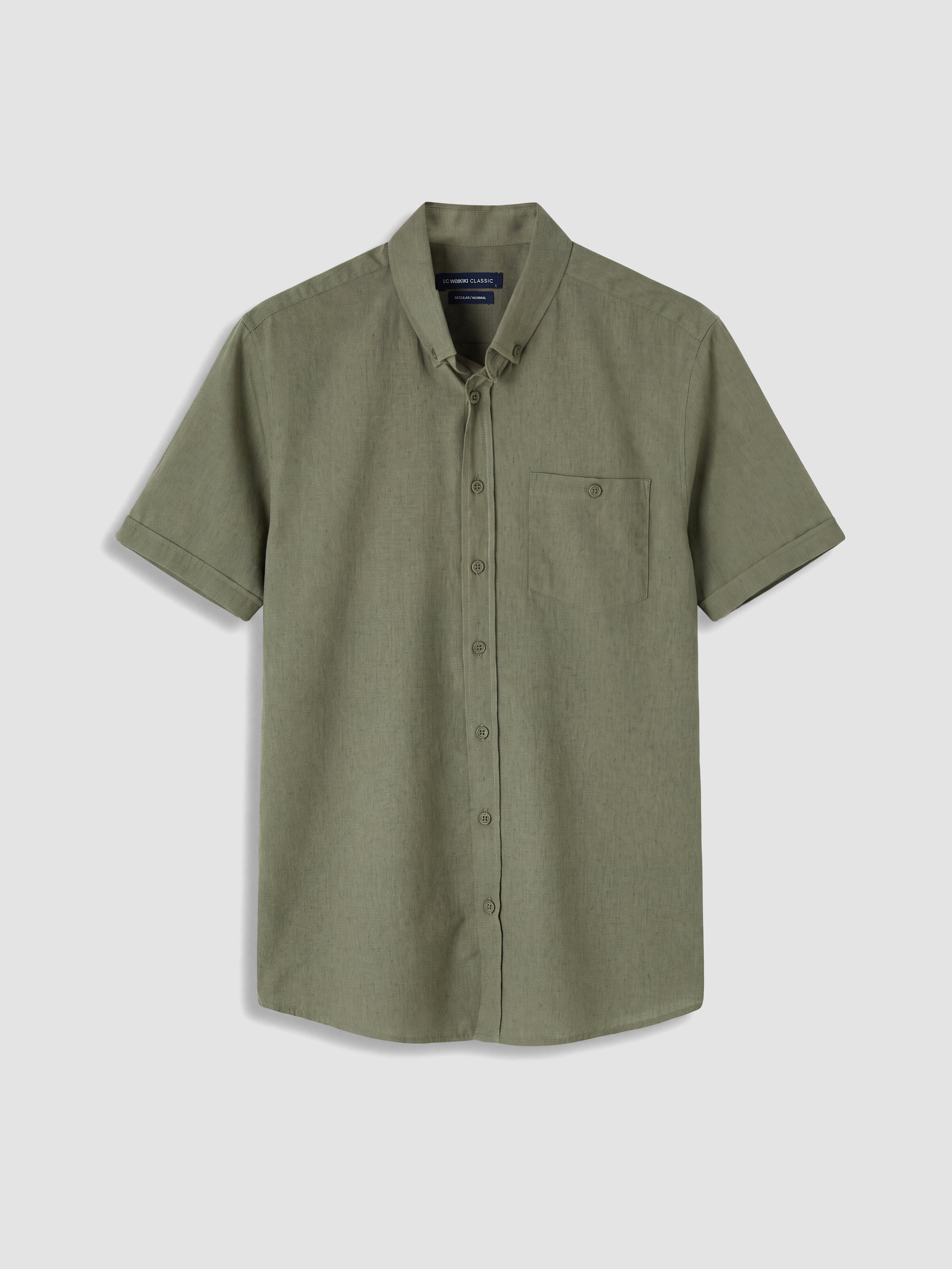 LCWAIKIKI Classic Regular Fit Kanvas Erkek Gömlek görsel 5