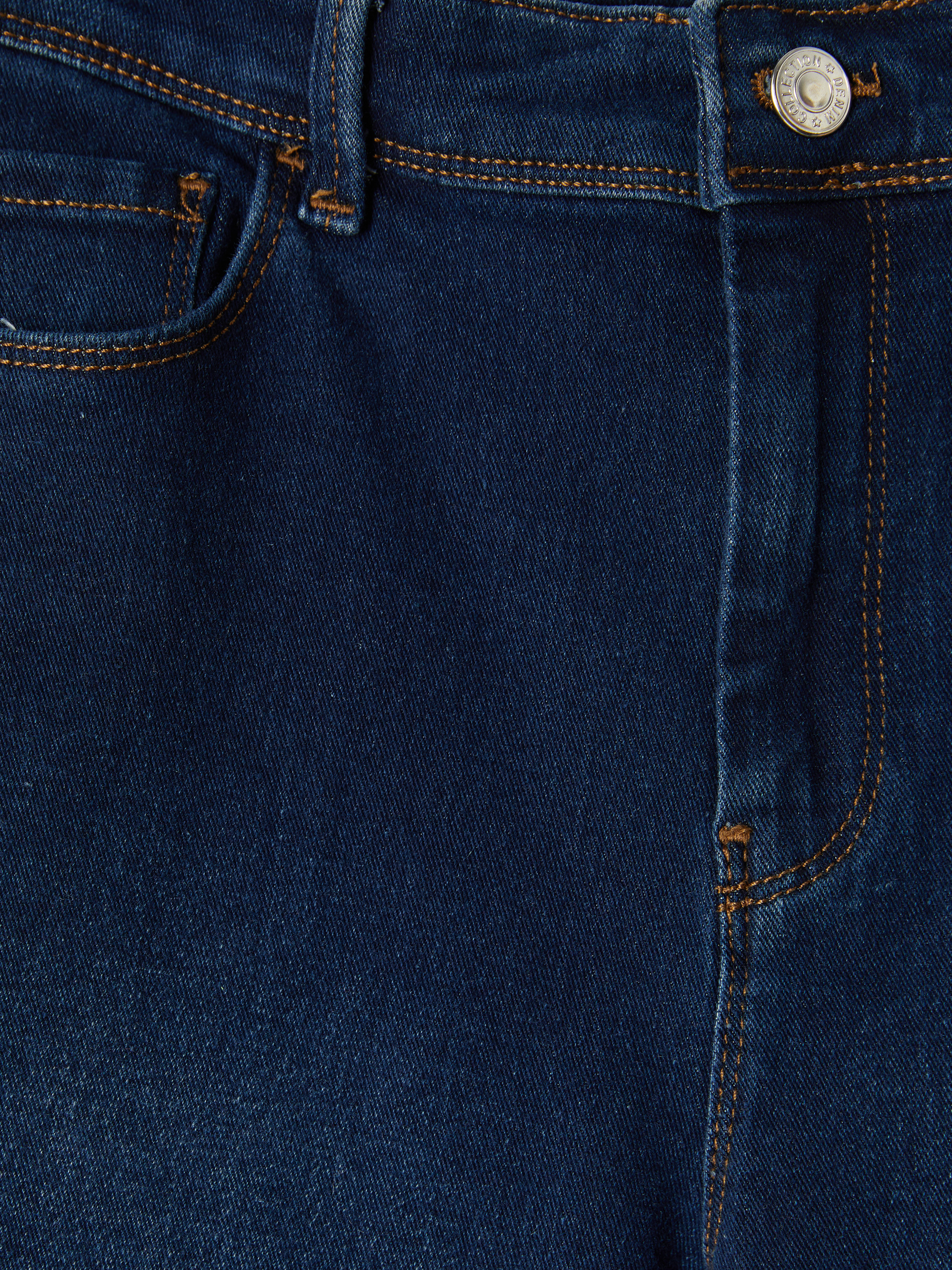 LCWAIKIKI Classic Yüksek Bel Straight Fit Kadın Jean Pantolon görsel 7