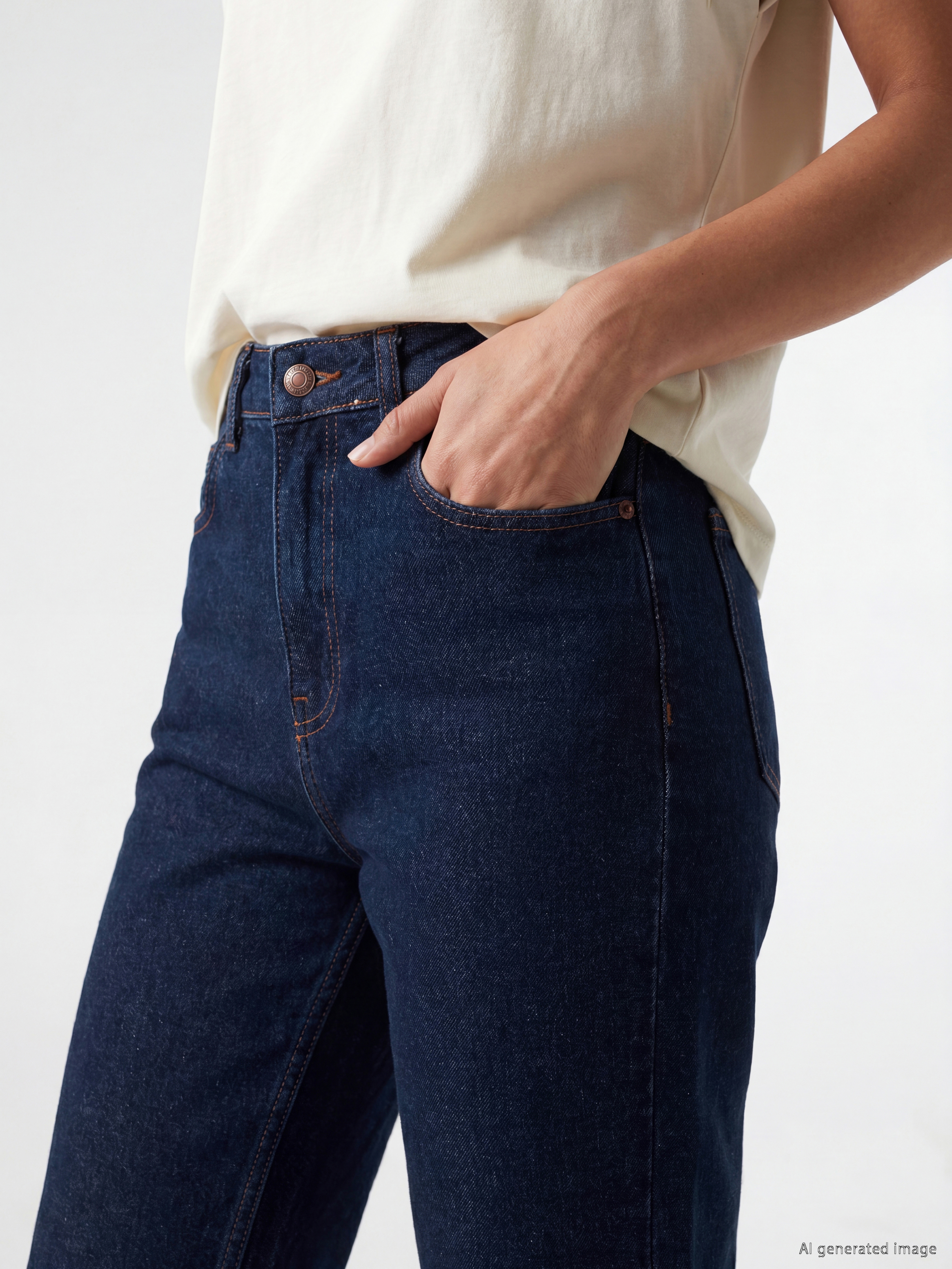 LCW Jeans Crop Flare Kadın Jean Pantolon görsel 3