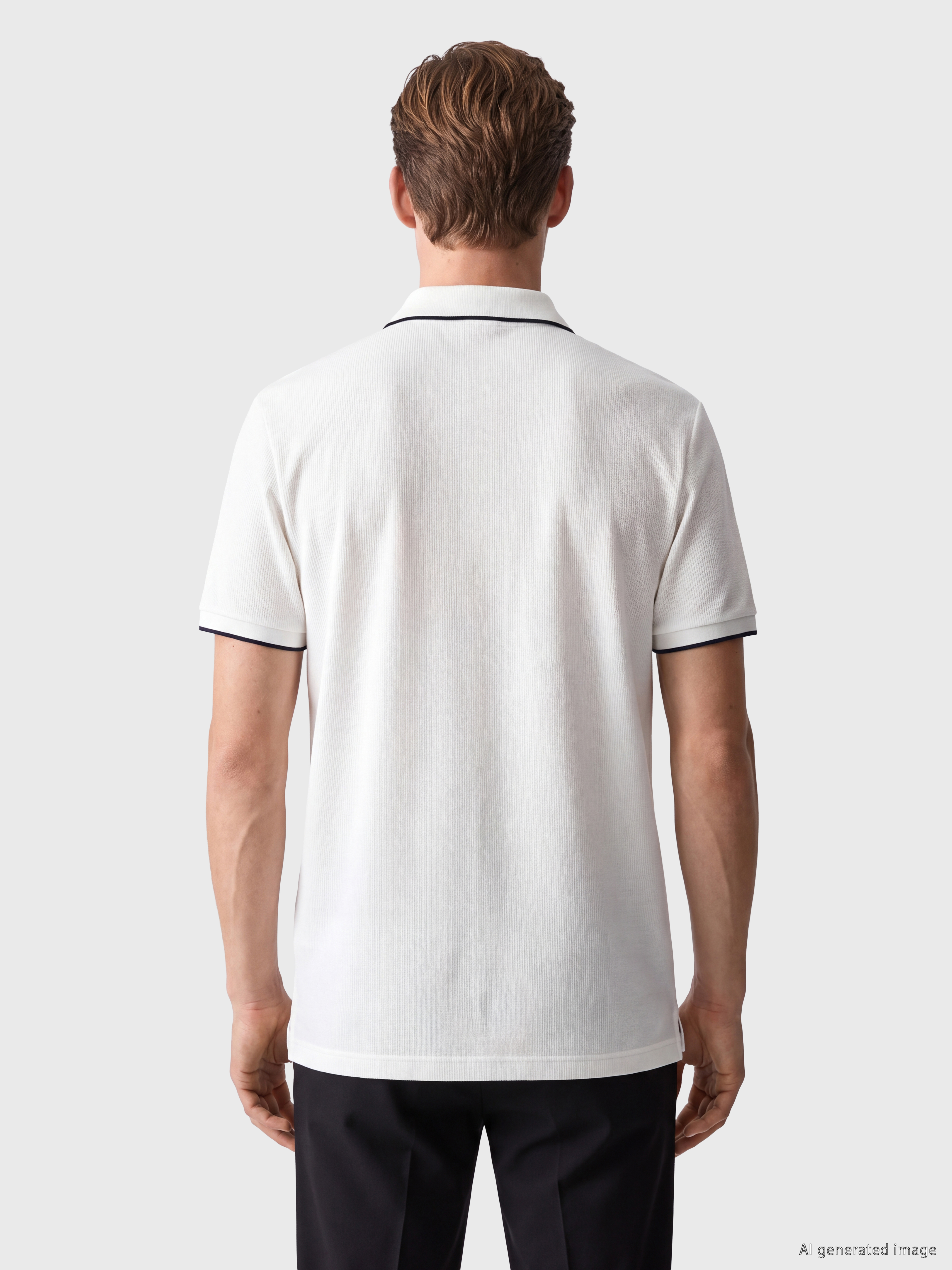 SOUTHBLUE Polo Yaka Erkek Dokulu Tişört görsel 4