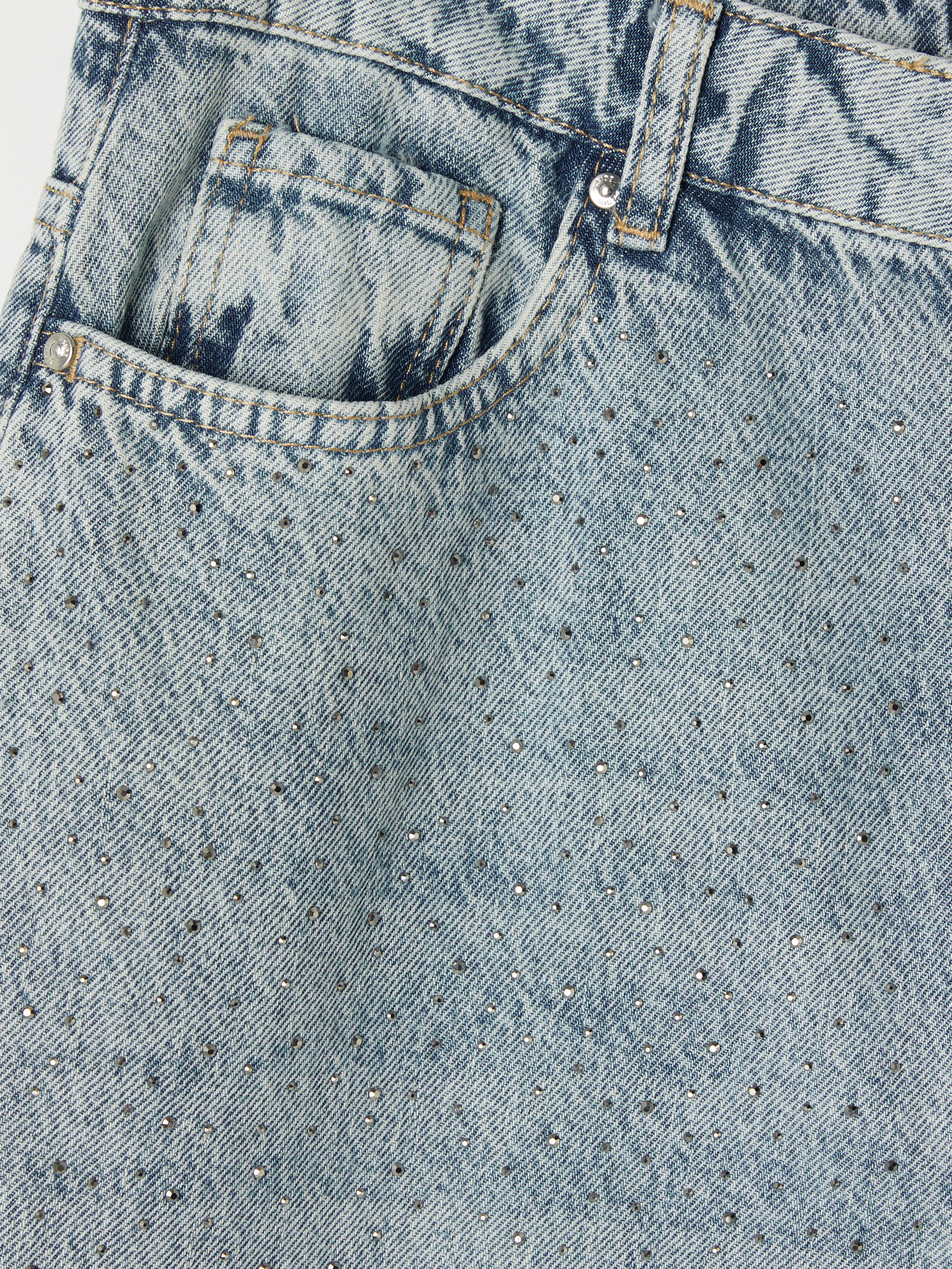 XSIDE Taşlı Wideleg Kadın Jean Pantolon görsel 7