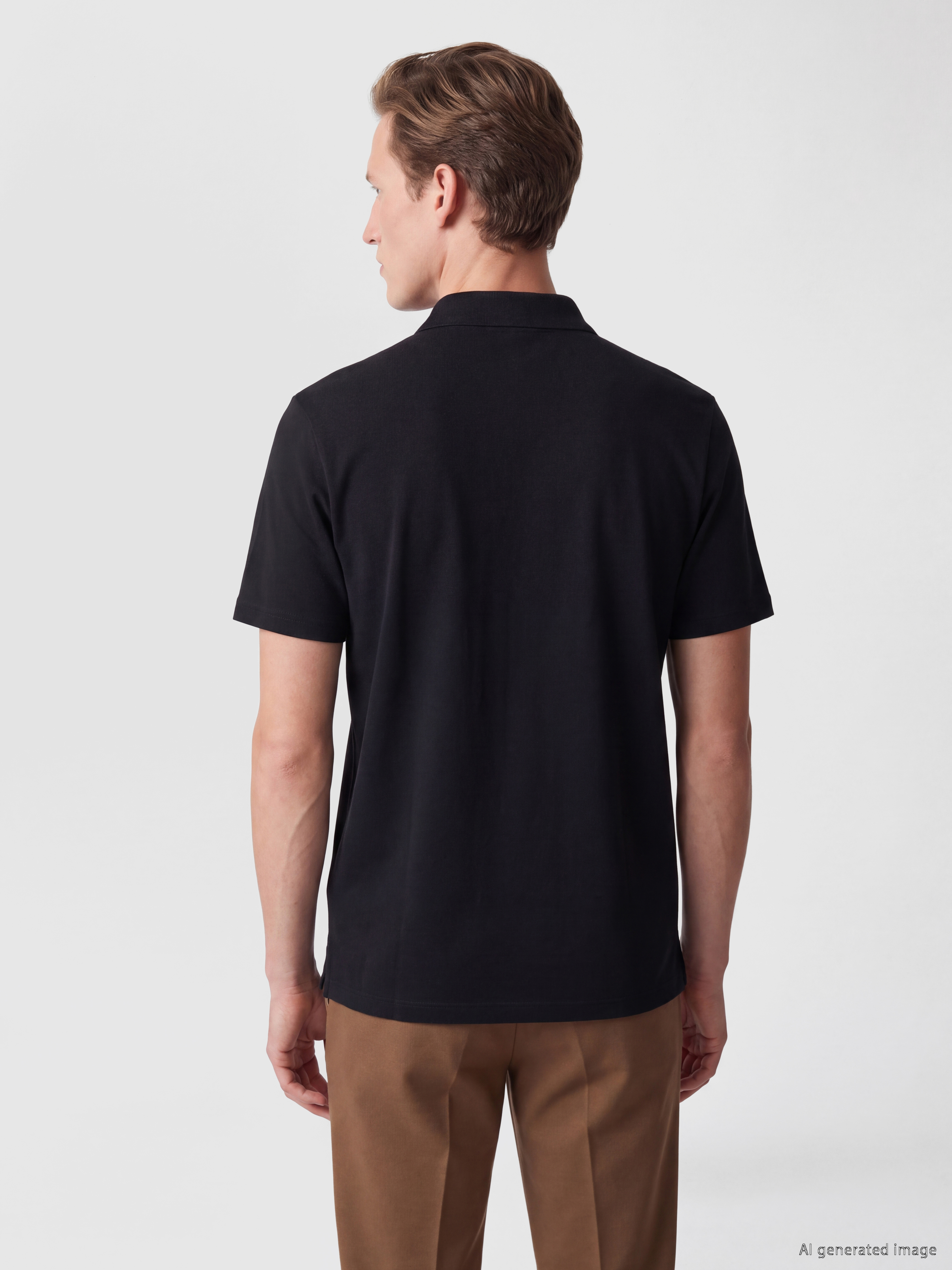 SOUTHBLUE Standart Fit Polo Yaka Penye Erkek Tişört görsel 4