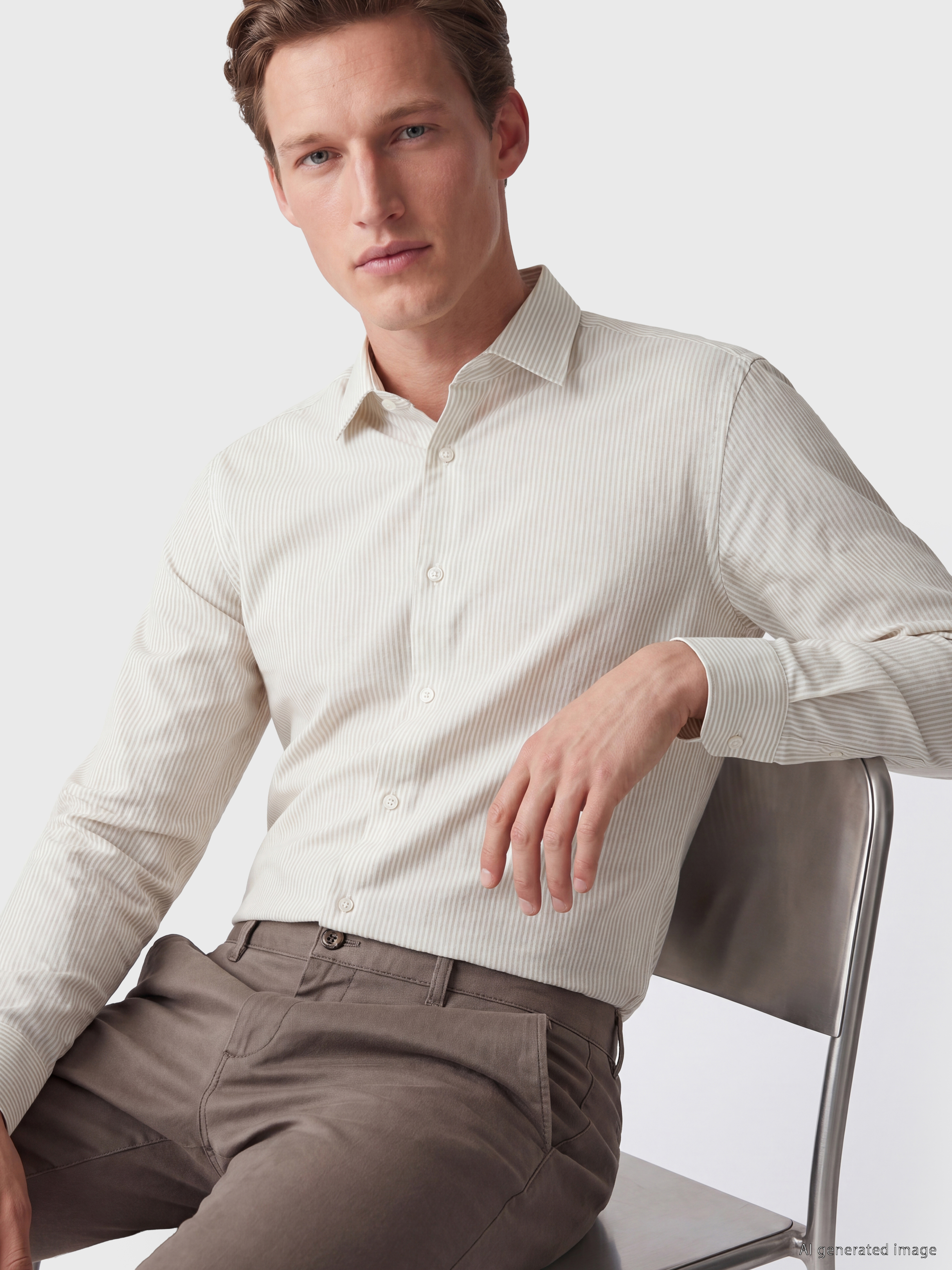 SOUTHBLUE Regular Fit Çizgili Erkek Dokulu Gömlek