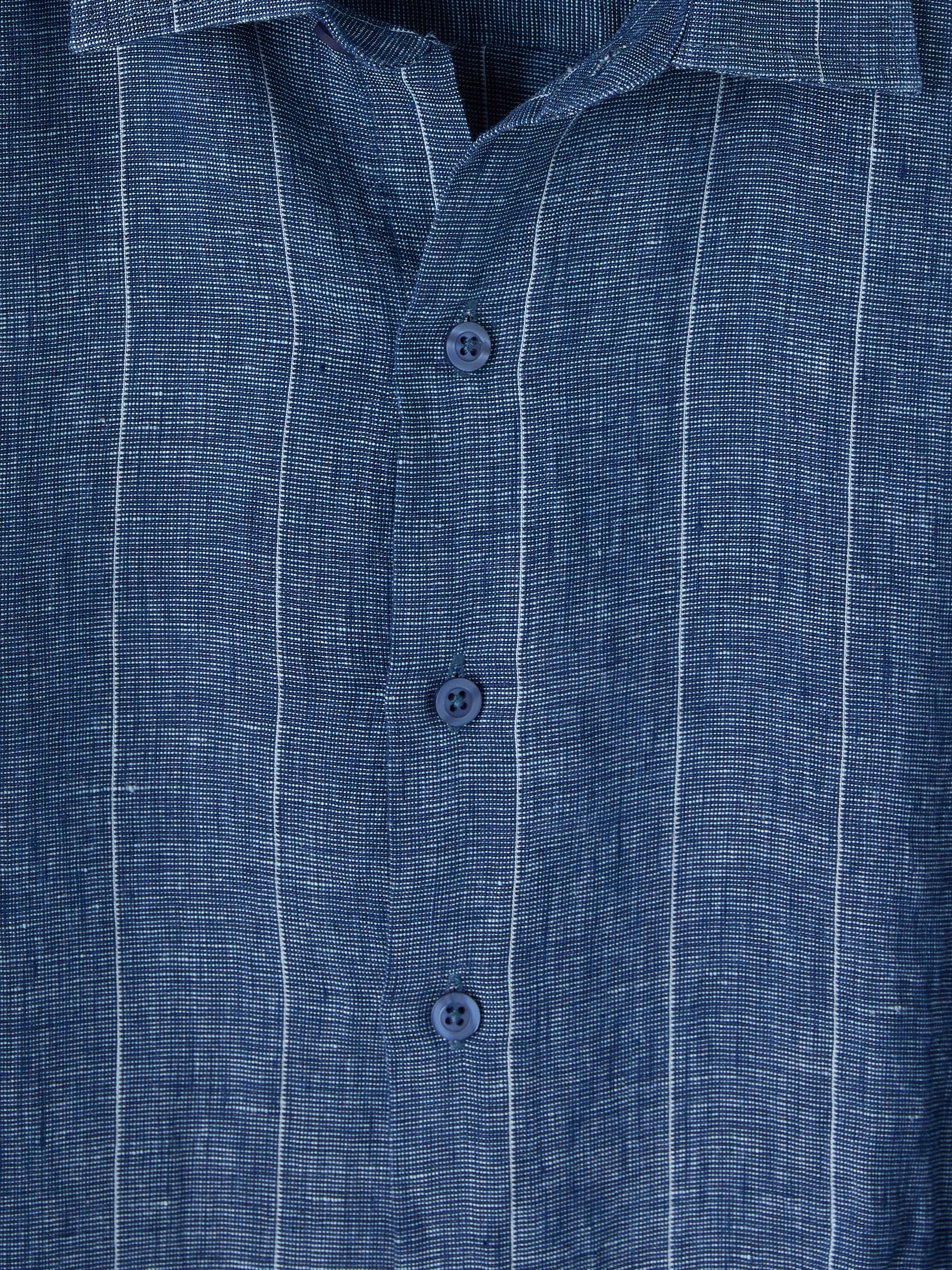 SOUTHBLUE Regular Fit Çizgili %100 Keten Erkek Gömlek görsel 6