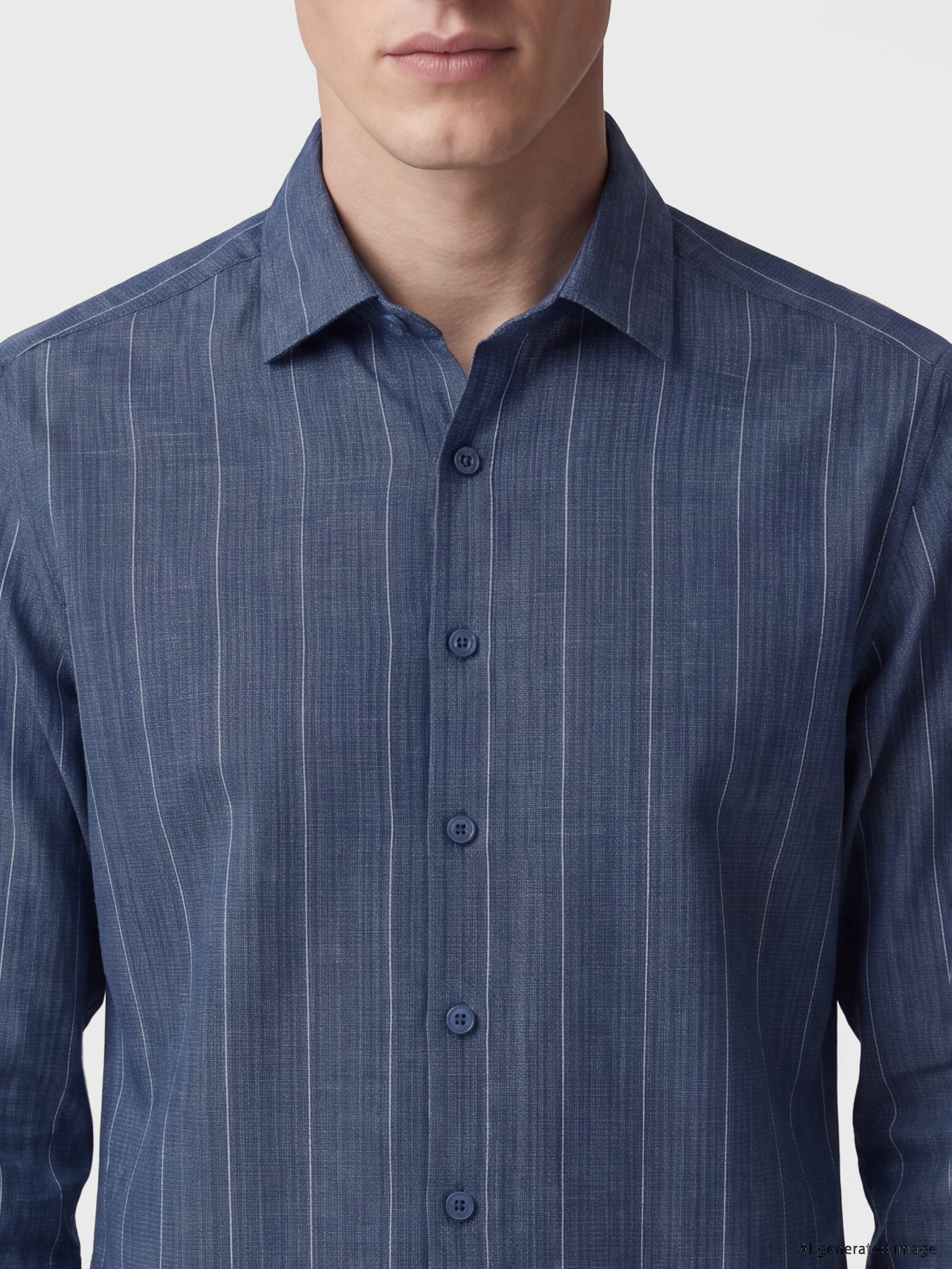 SOUTHBLUE Regular Fit Çizgili %100 Keten Erkek Gömlek görsel 3