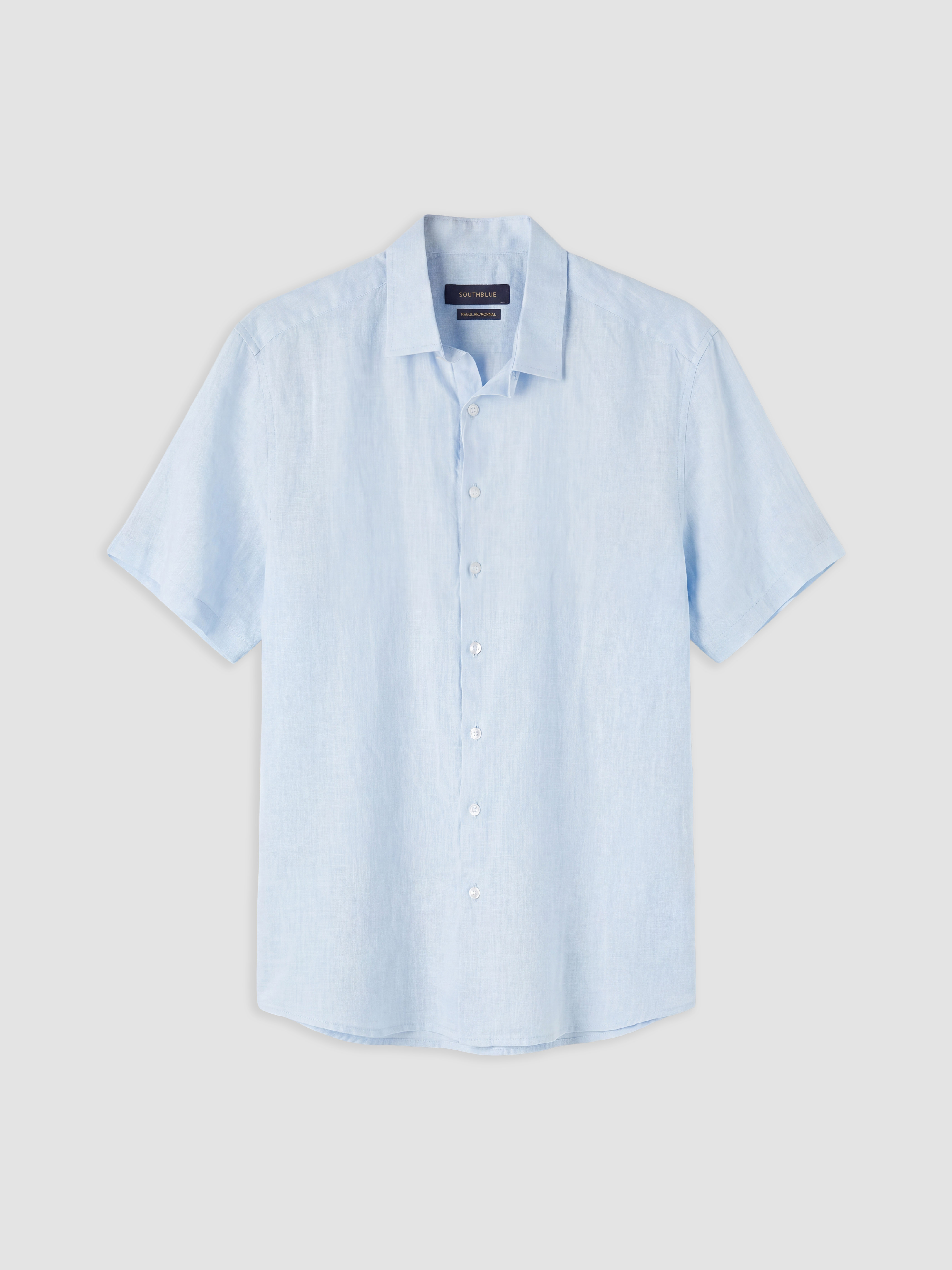 SOUTHBLUE Regular Fit %100 Keten Erkek Gömlek görsel 5