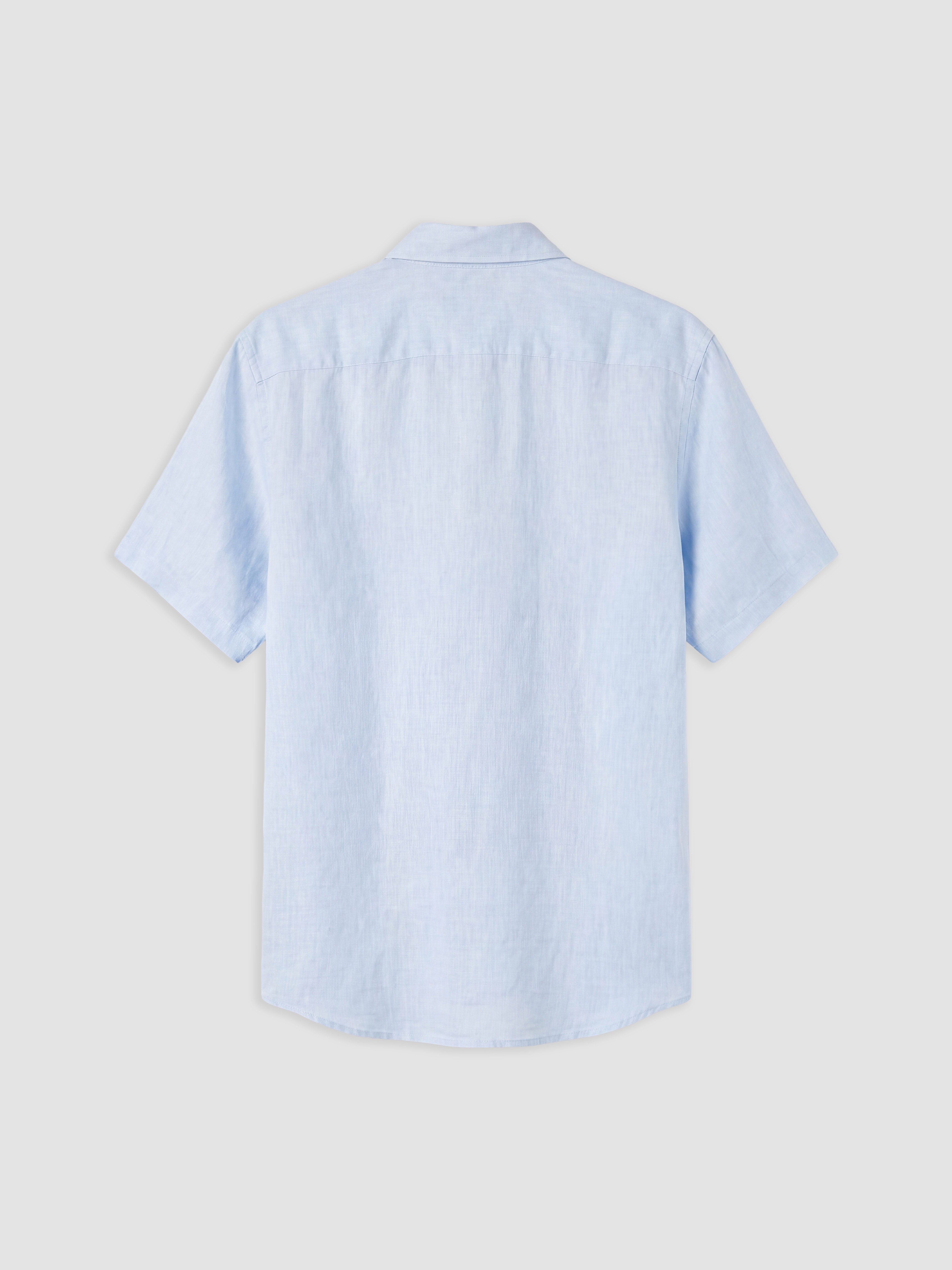 SOUTHBLUE Regular Fit %100 Keten Erkek Gömlek görsel 6