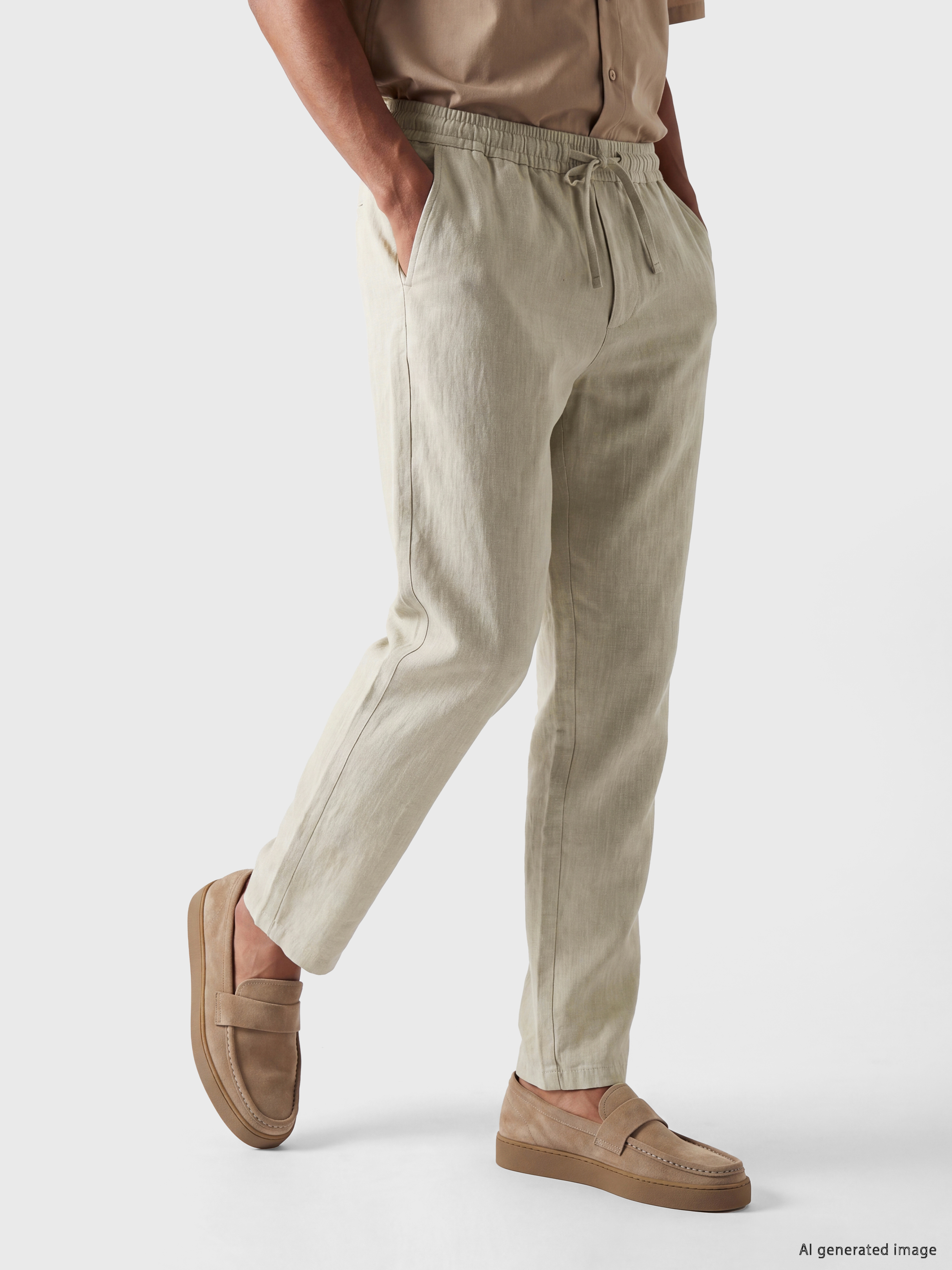 LCW Vision Regular Fit Keten Görünümlü Erkek Pantolon