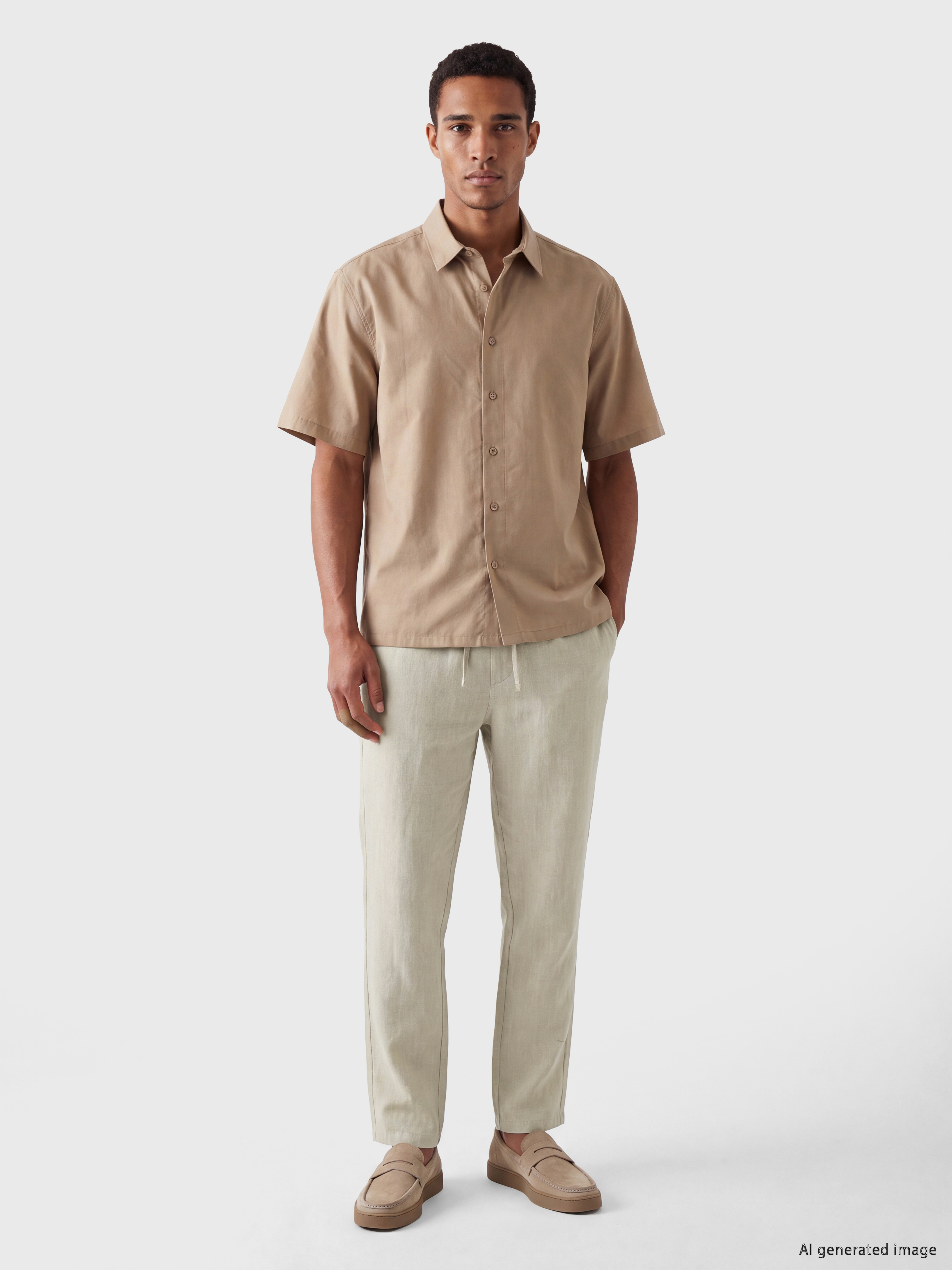 LCW Vision Regular Fit Keten Görünümlü Erkek Pantolon görsel 2