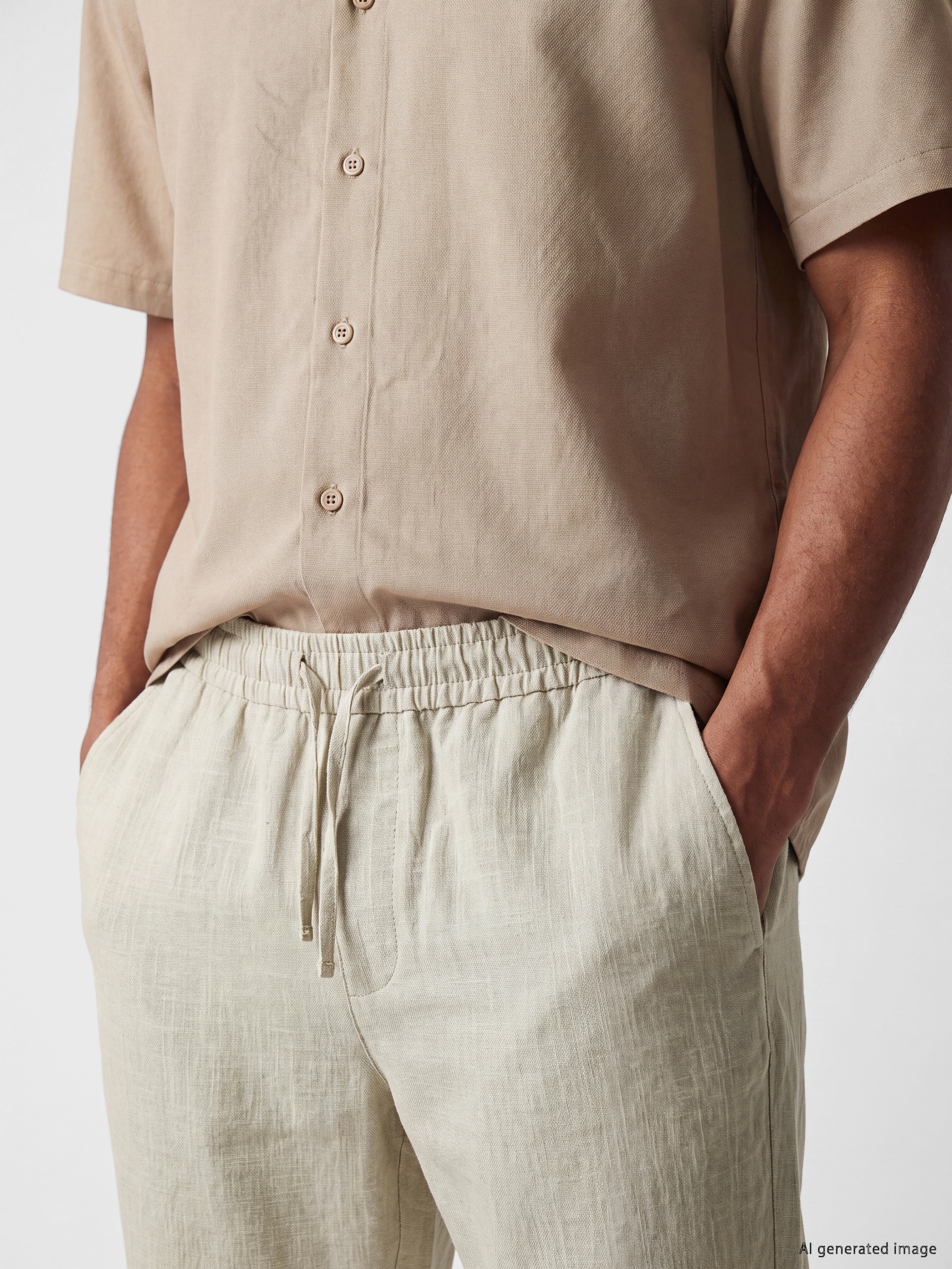 LCW Vision Regular Fit Keten Görünümlü Erkek Pantolon görsel 3