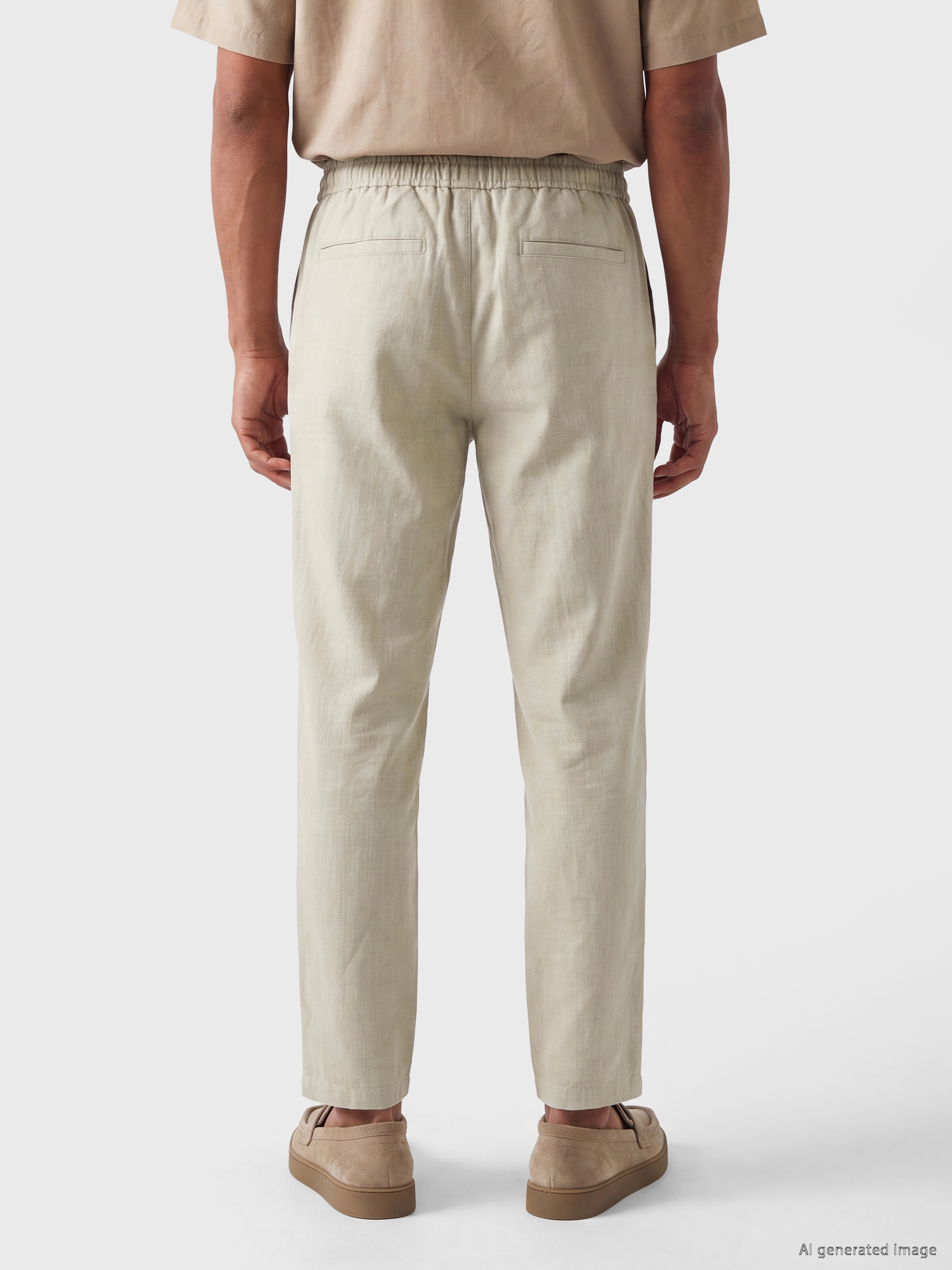 LCW Vision Regular Fit Keten Görünümlü Erkek Pantolon görsel 4