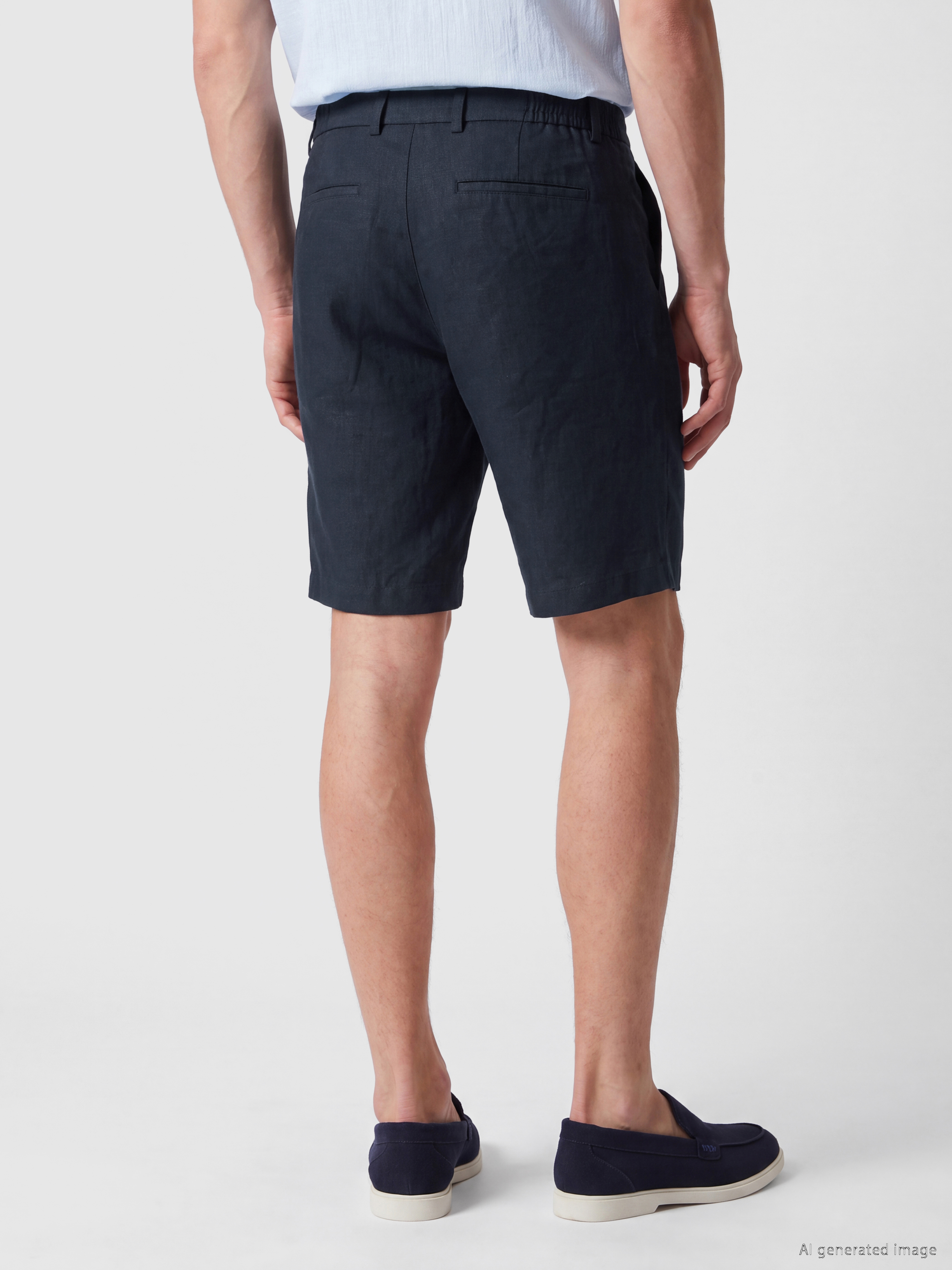 SOUTHBLUE Regular Fit Keten Karışımlı Erkek Şort görsel 4