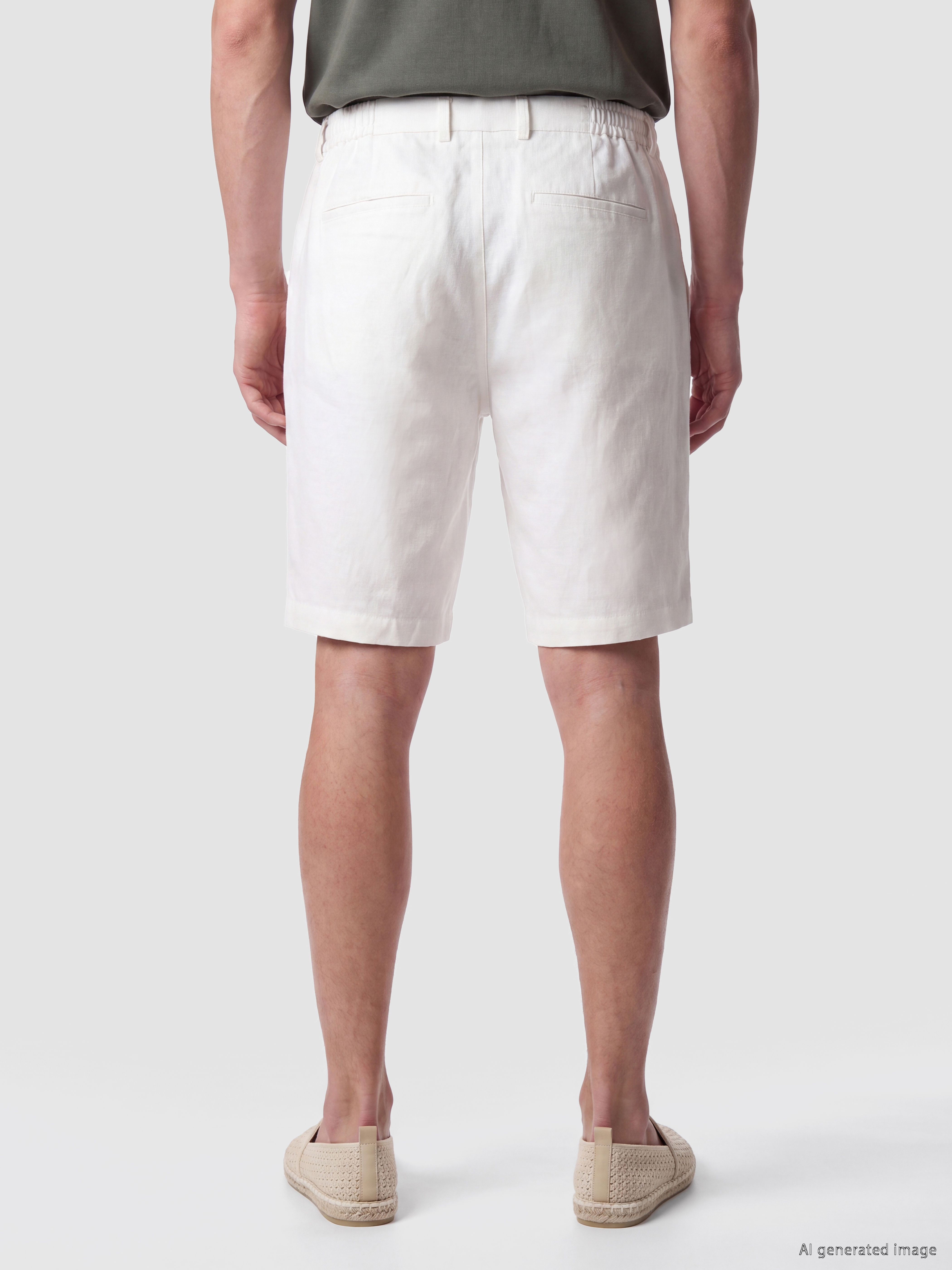 SOUTHBLUE Regular Fit Keten Karışımlı Erkek Şort görsel 4