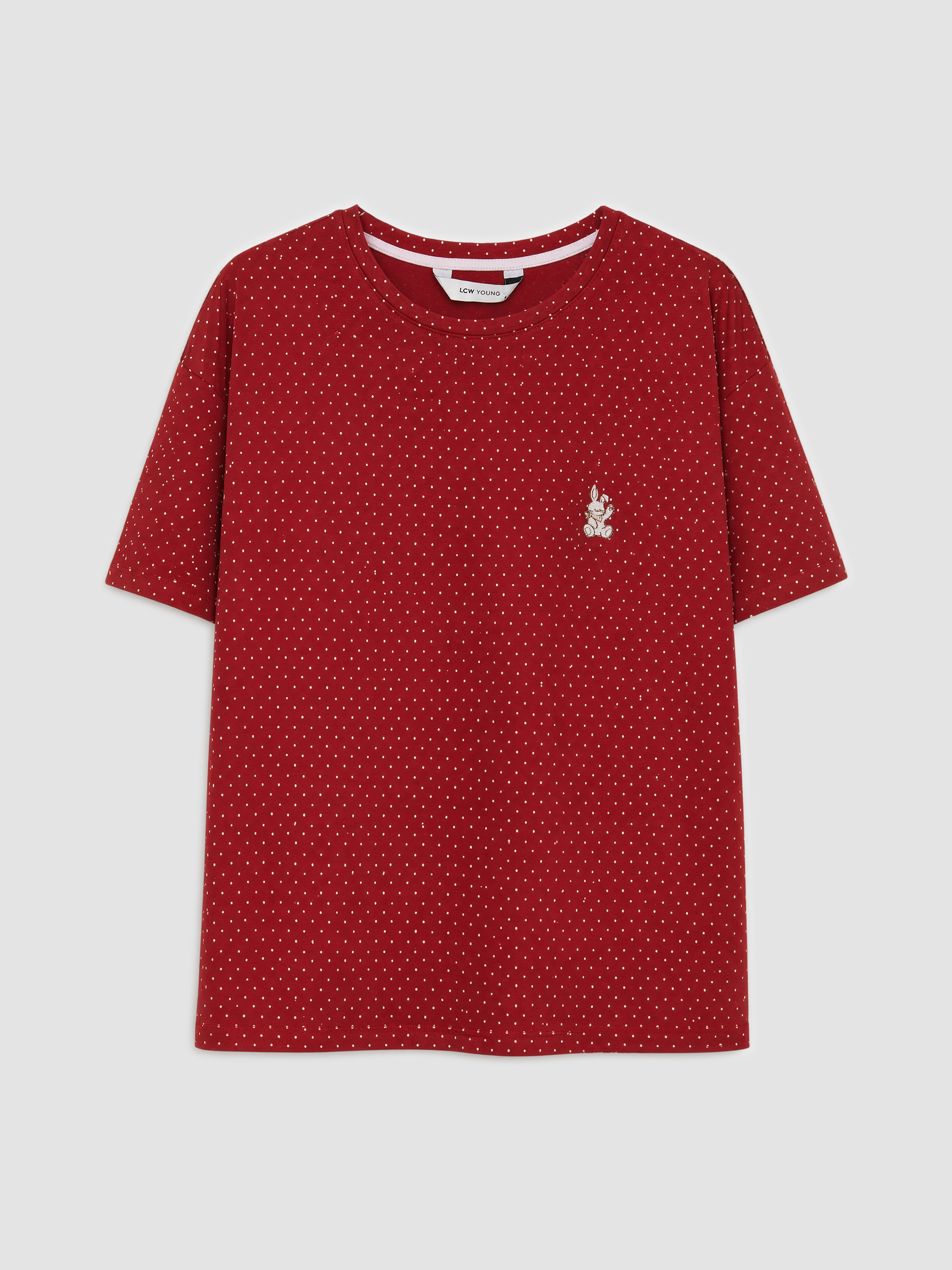 LCW Young Puantiyeli Kadın Pijama Takımı görsel 6