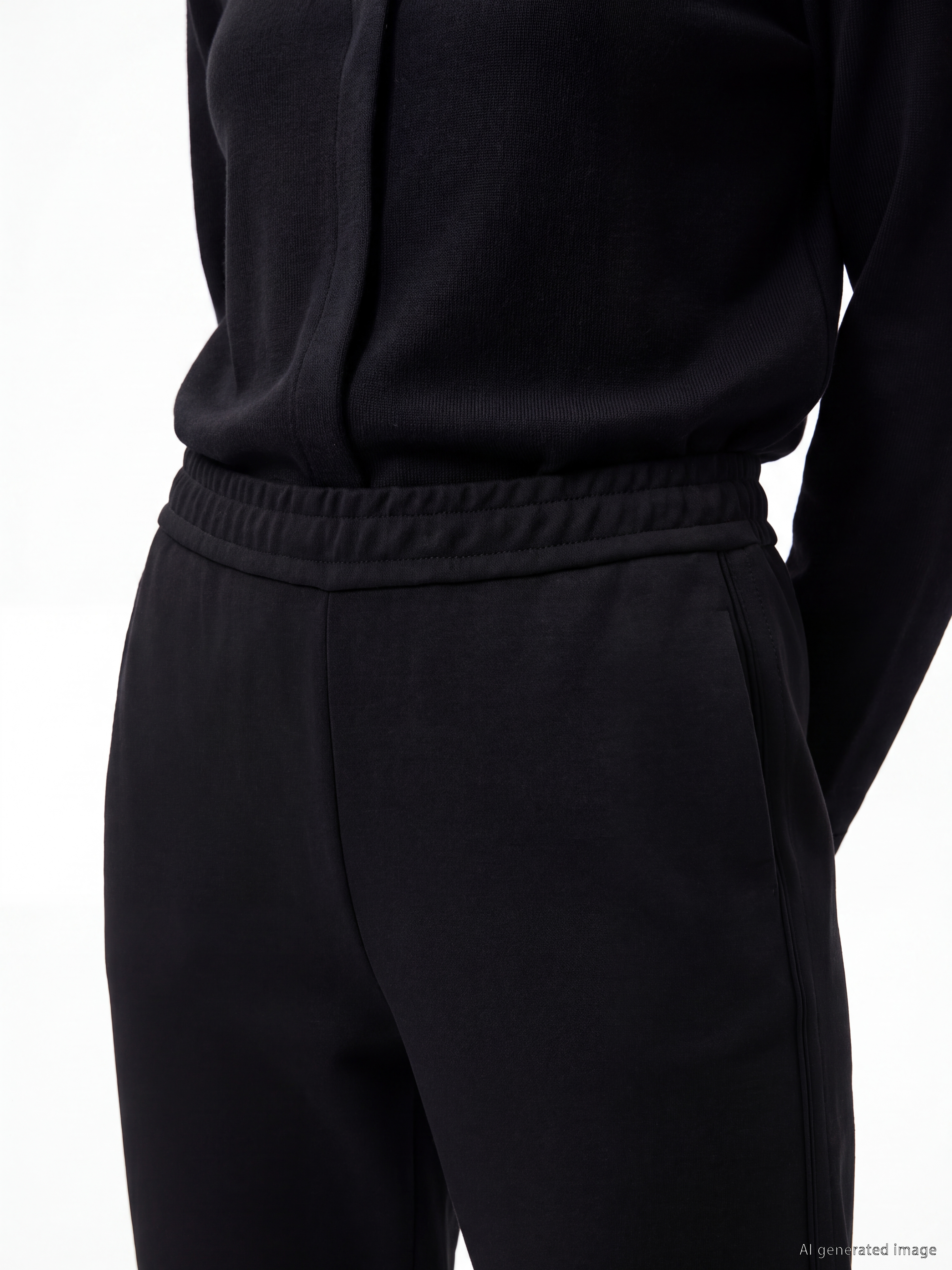 LCW Grace Beli Lastikli Soft Touch Kadın Pantolon görsel 3