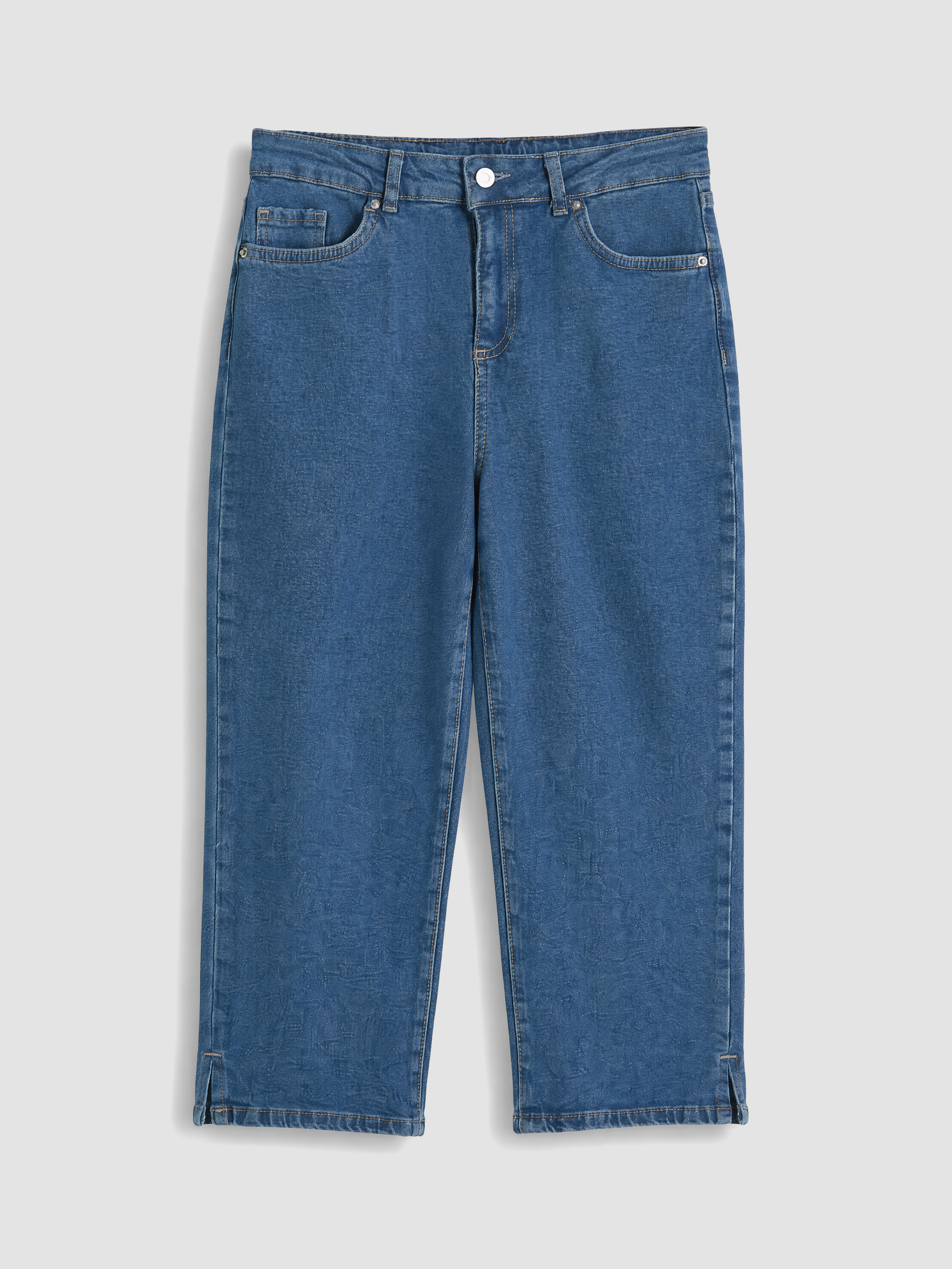 LCWAIKIKI Classic Slim Fit Kadın Jean Kapri görsel 5