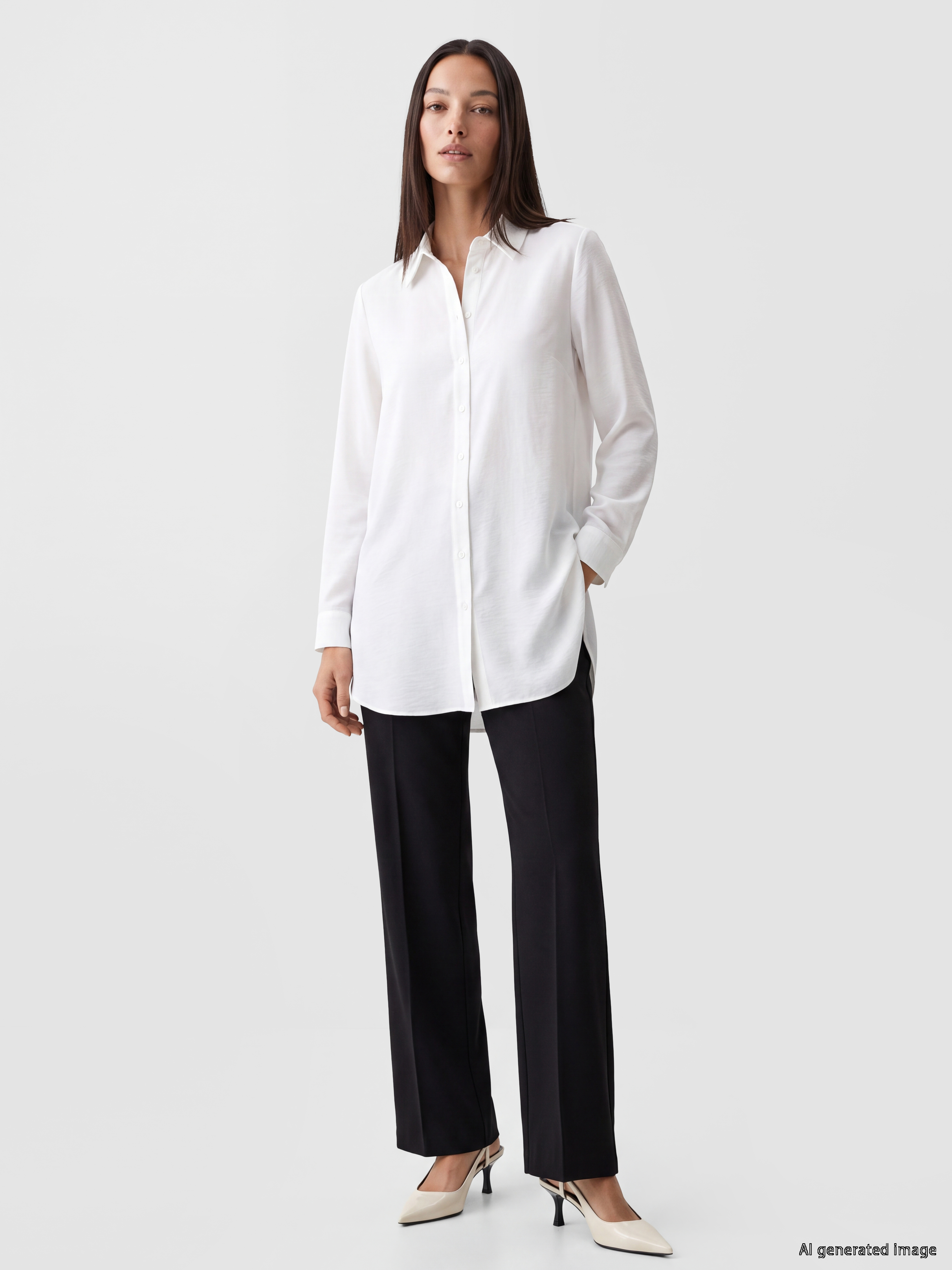 LCW EVERYDAY Regular Fit Kadın Gömlek Tunik görsel 2