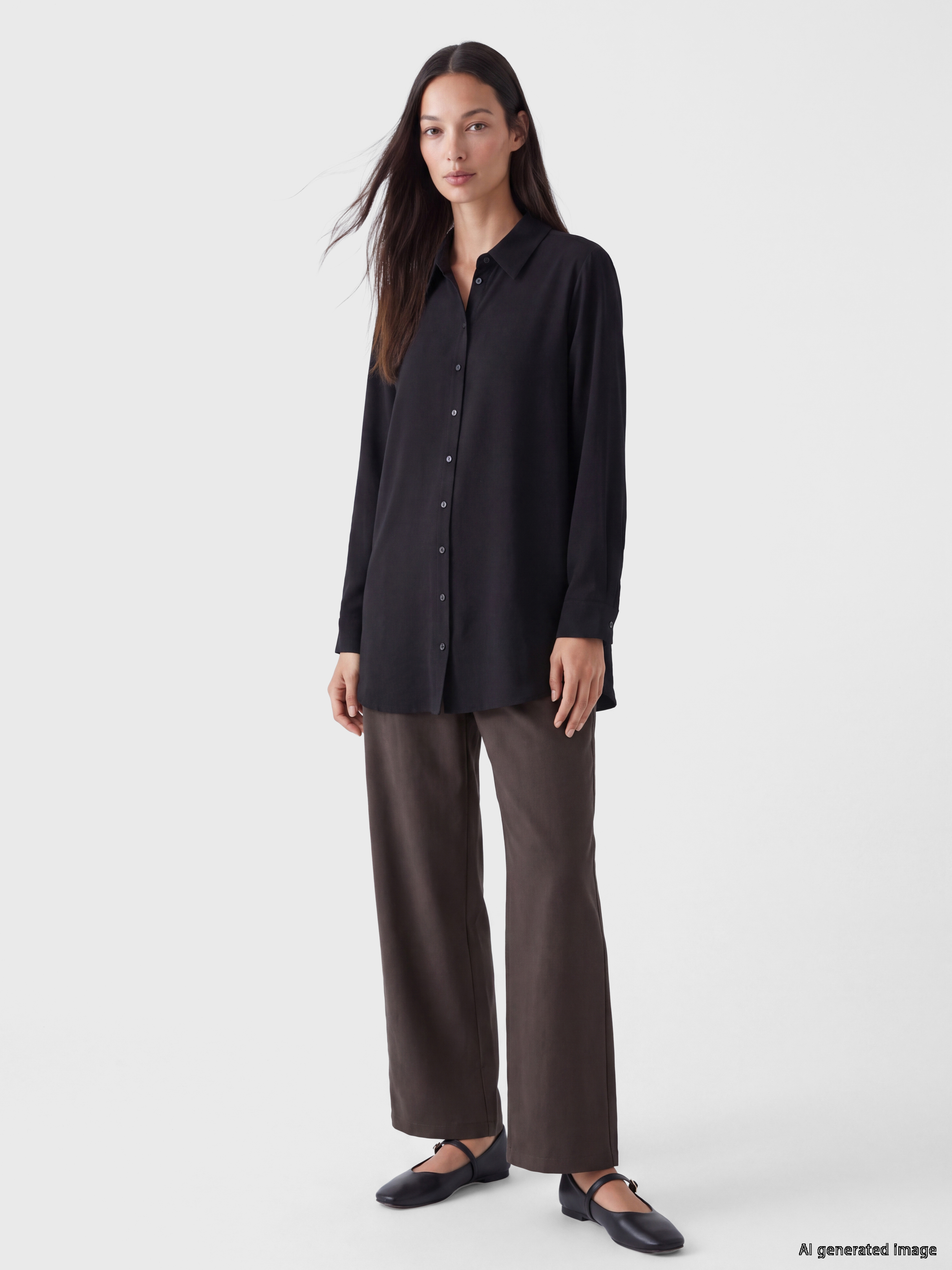 LCW EVERYDAY Regular Fit Kadın Gömlek Tunik görsel 2