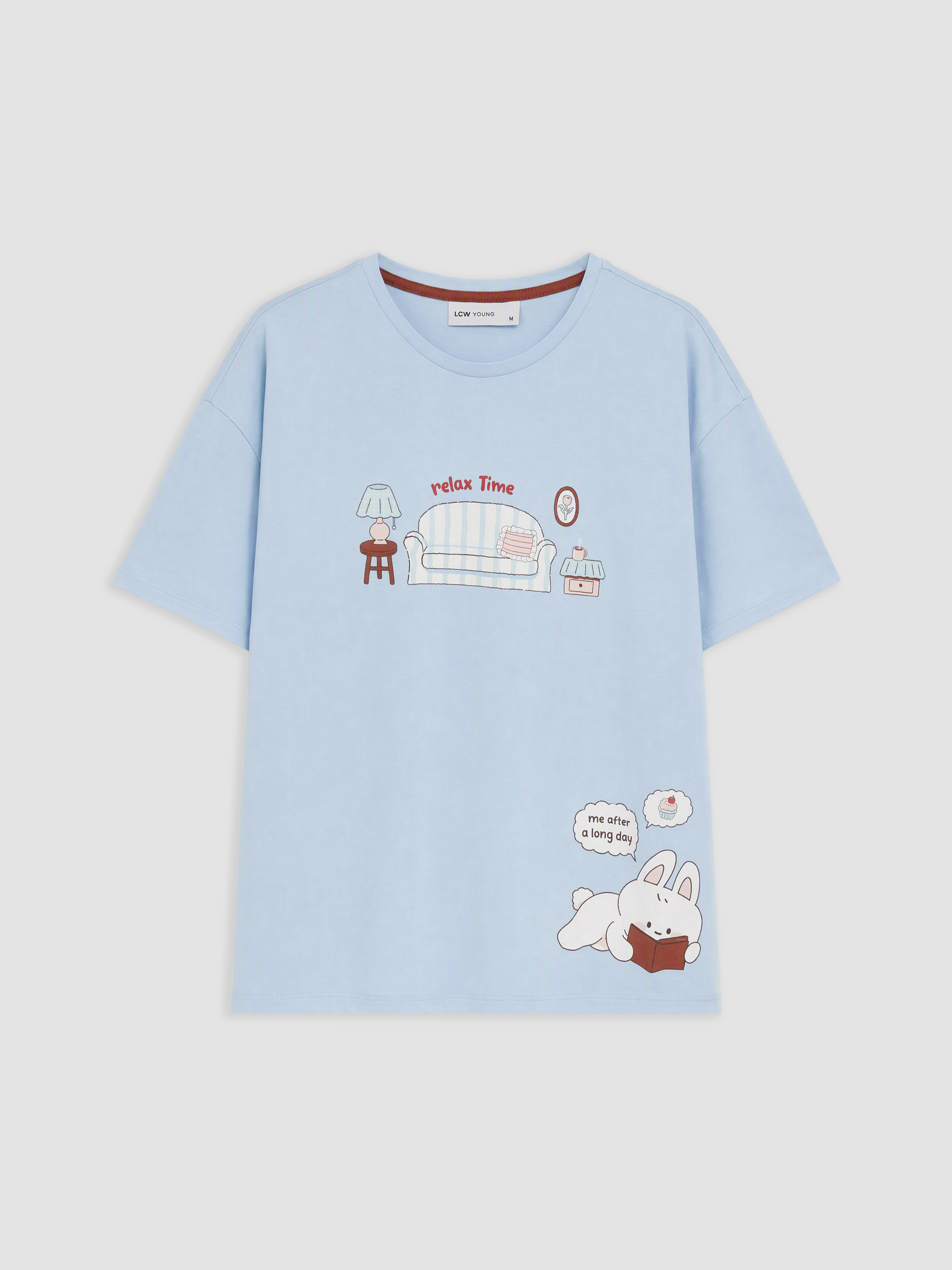 LCW Young Baskılı Kadın Şortlu Pijama Takımı görsel 5