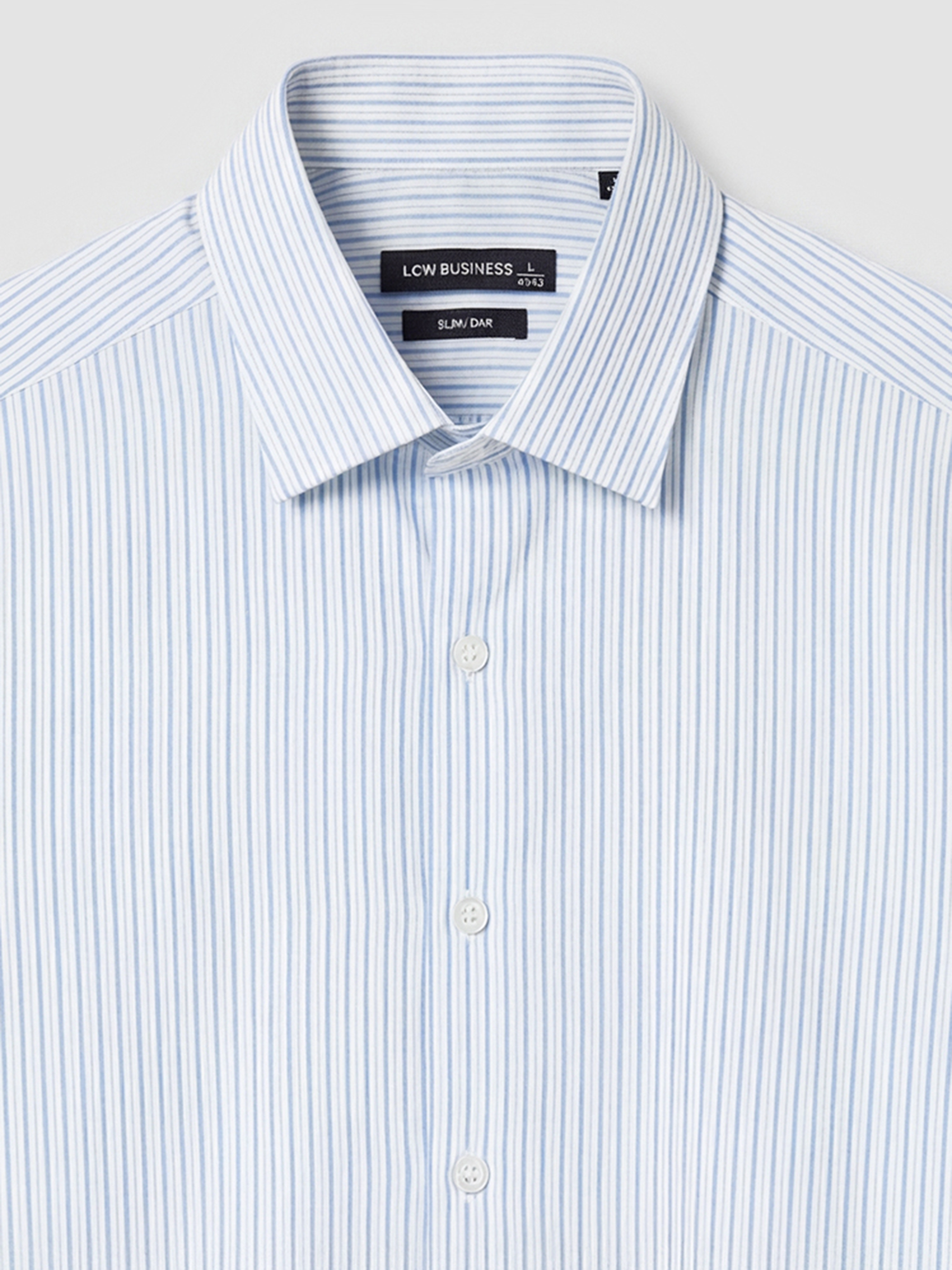 LCW BUSINESS Slim Fit Çizgili Erkek Gömlek görsel 7