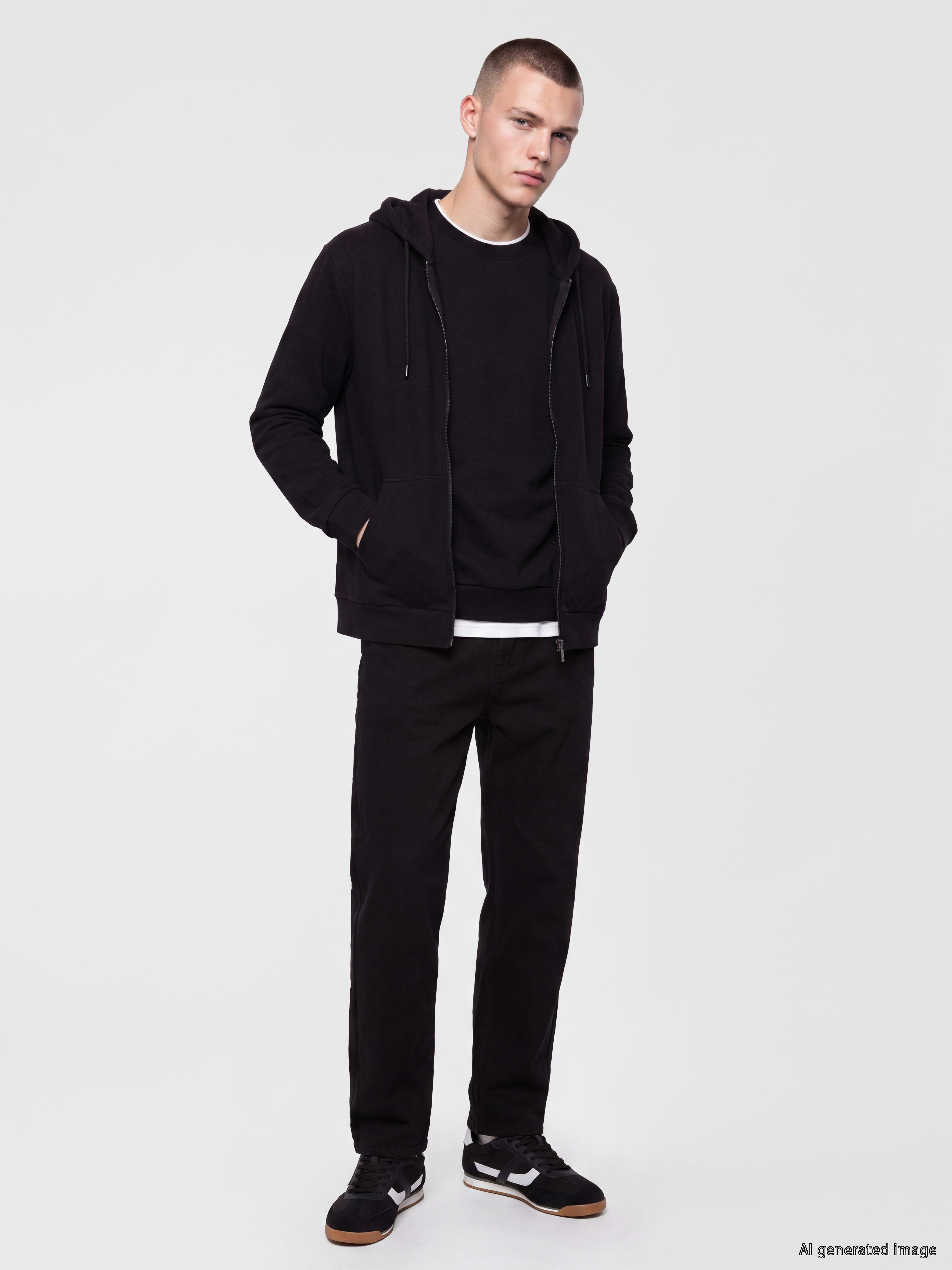 XSIDE Regular Fit Kapüşonlu Erkek Fermuarlı Sweatshirt görsel 2
