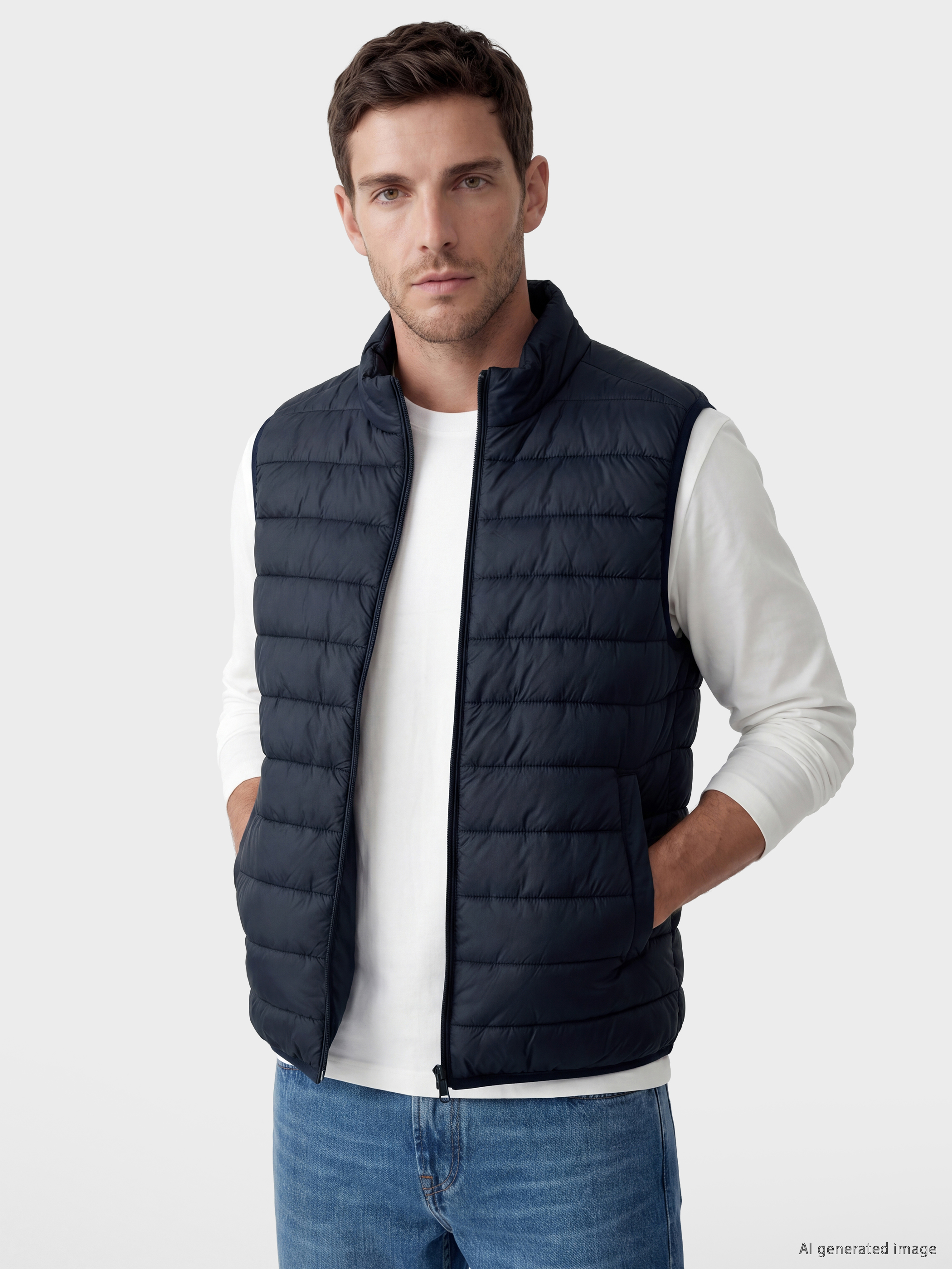 LCWAIKIKI Classic Regular Fit Dik Yaka Kapitone Erkek Şişme Yelek