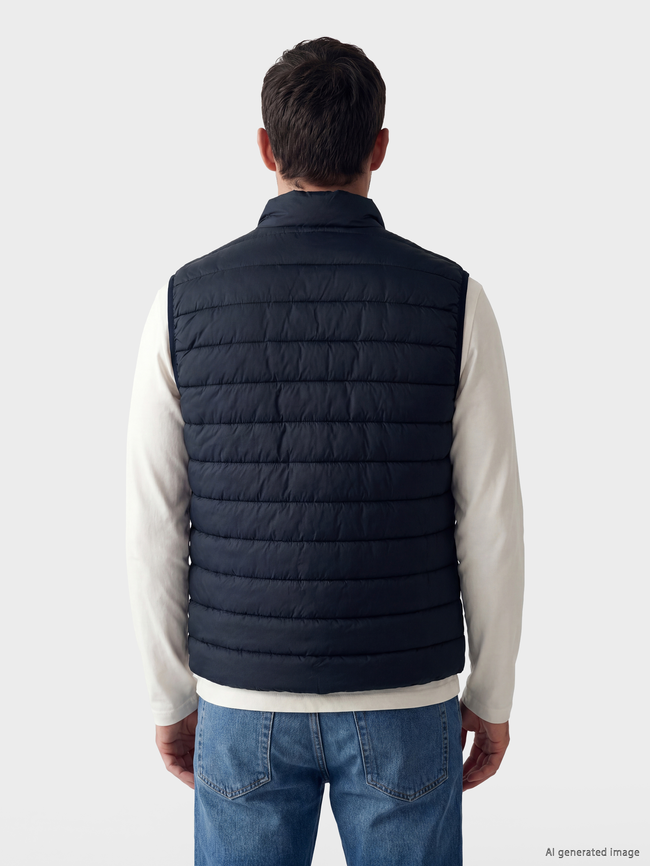 LCWAIKIKI Classic Regular Fit Dik Yaka Kapitone Erkek Şişme Yelek görsel 3