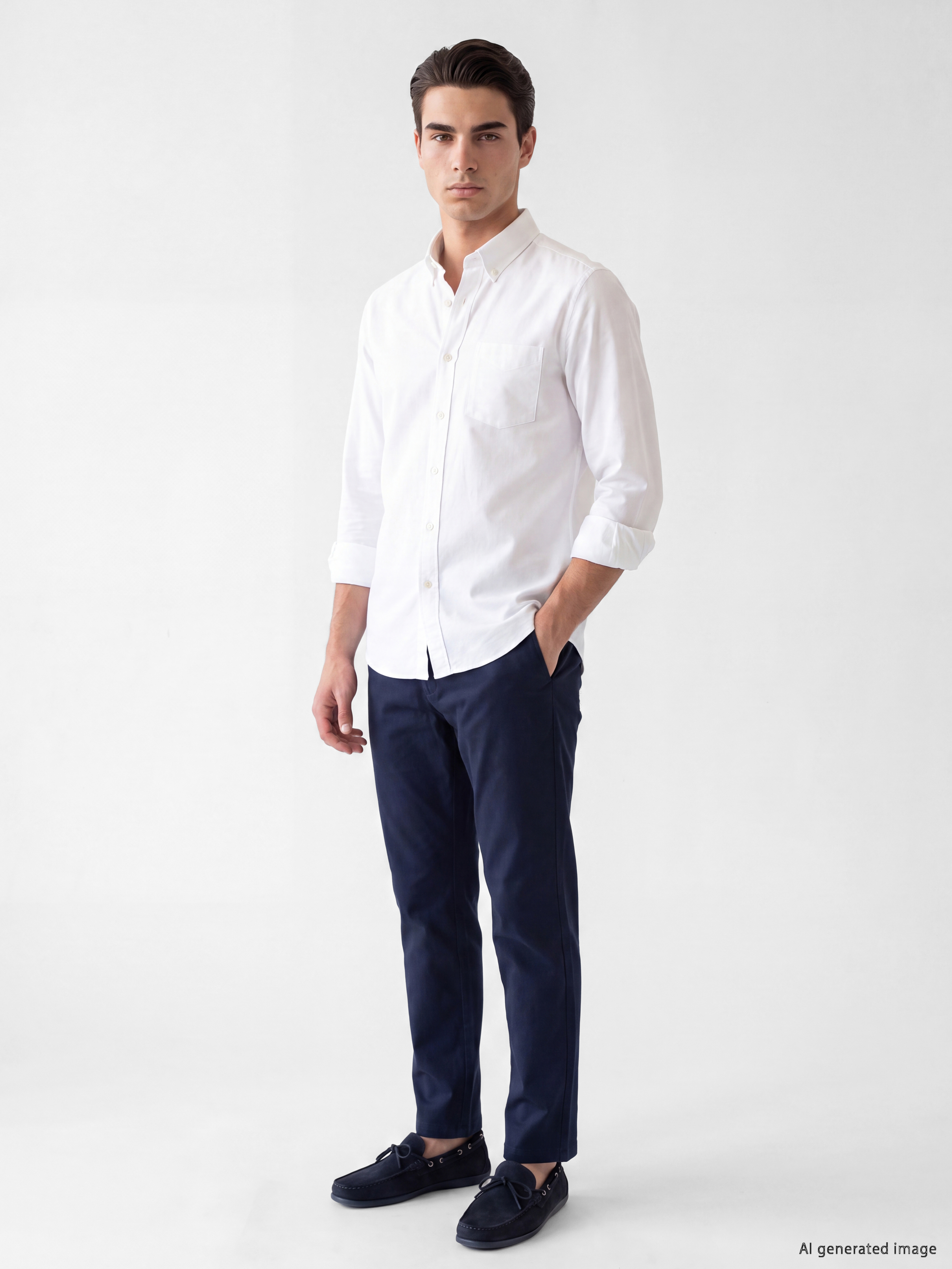 LCWAIKIKI Classic Regular Fit Oxford Erkek Gömlek görsel 2